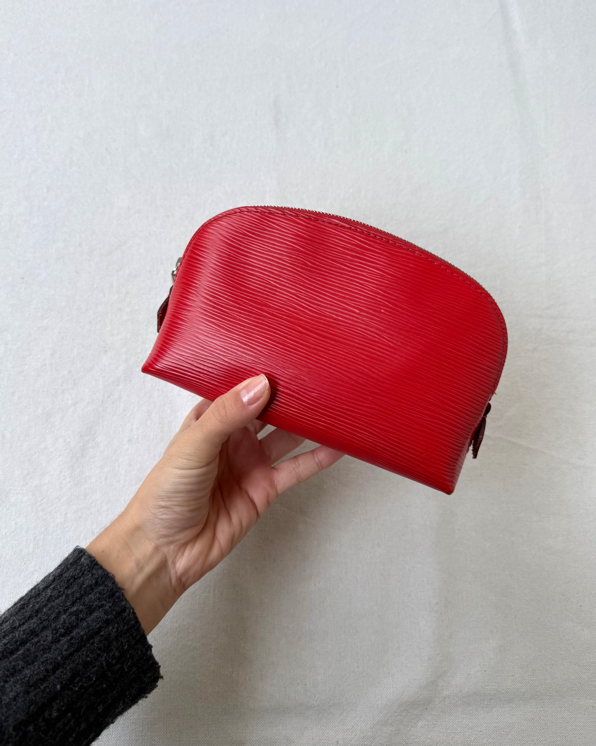 Trousse cosmétiques Louis Vuitton vintage - Cuir épi rouge PM