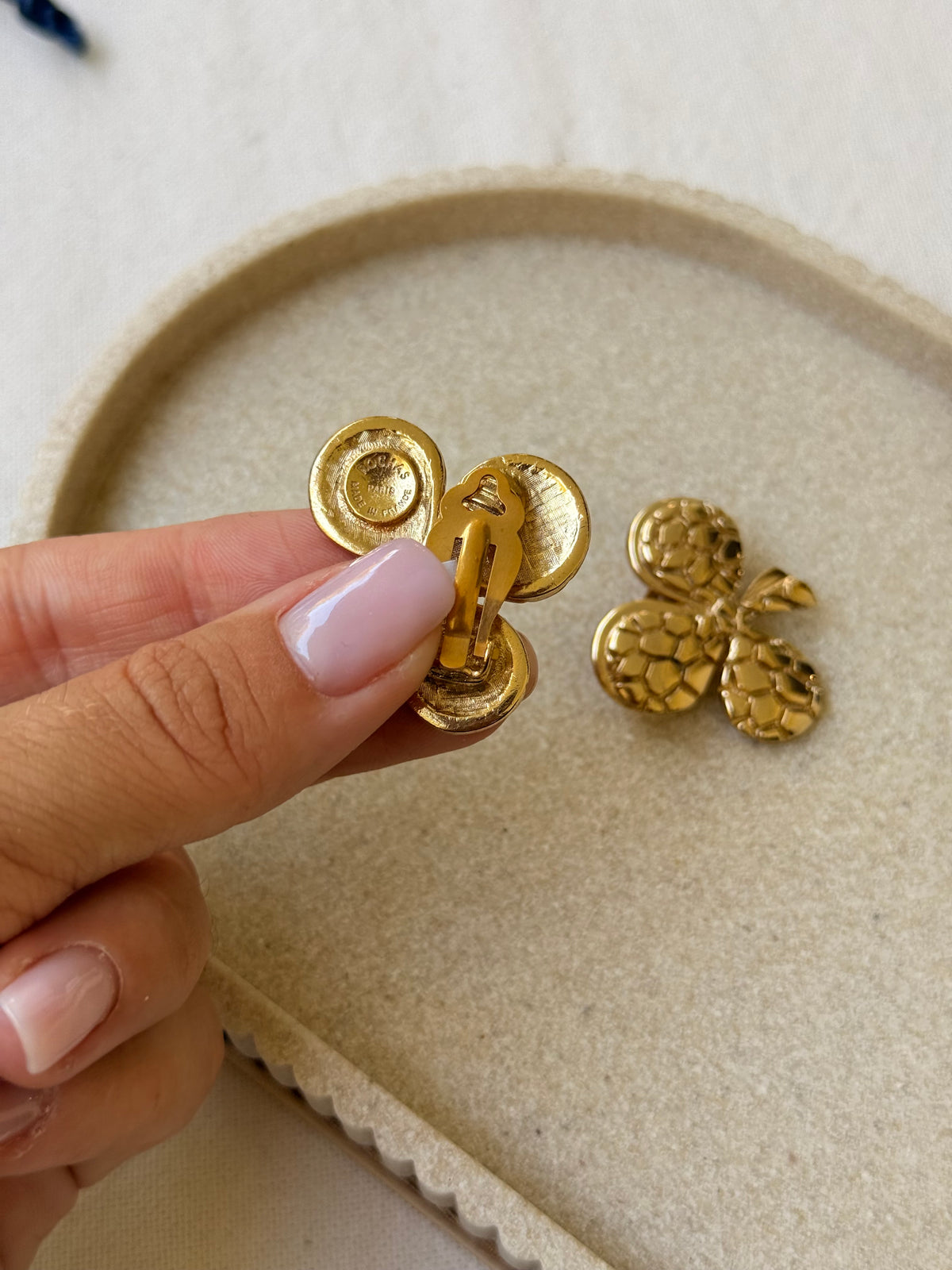 Boucles d’oreilles Rochas vintage - Trèfles dorés