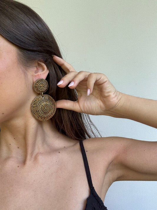 Boucles d’oreilles Satellite vintage - Pendantes texturées