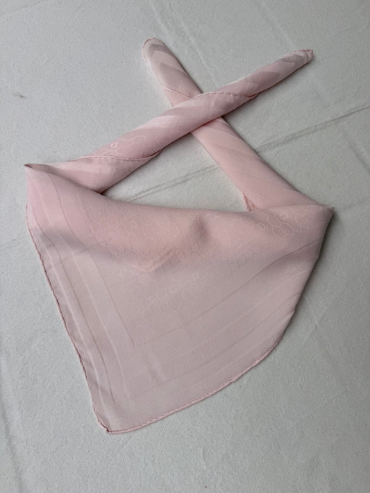 Vintage Christian Dior Scarf – Pink Monogram Tone-on-tone