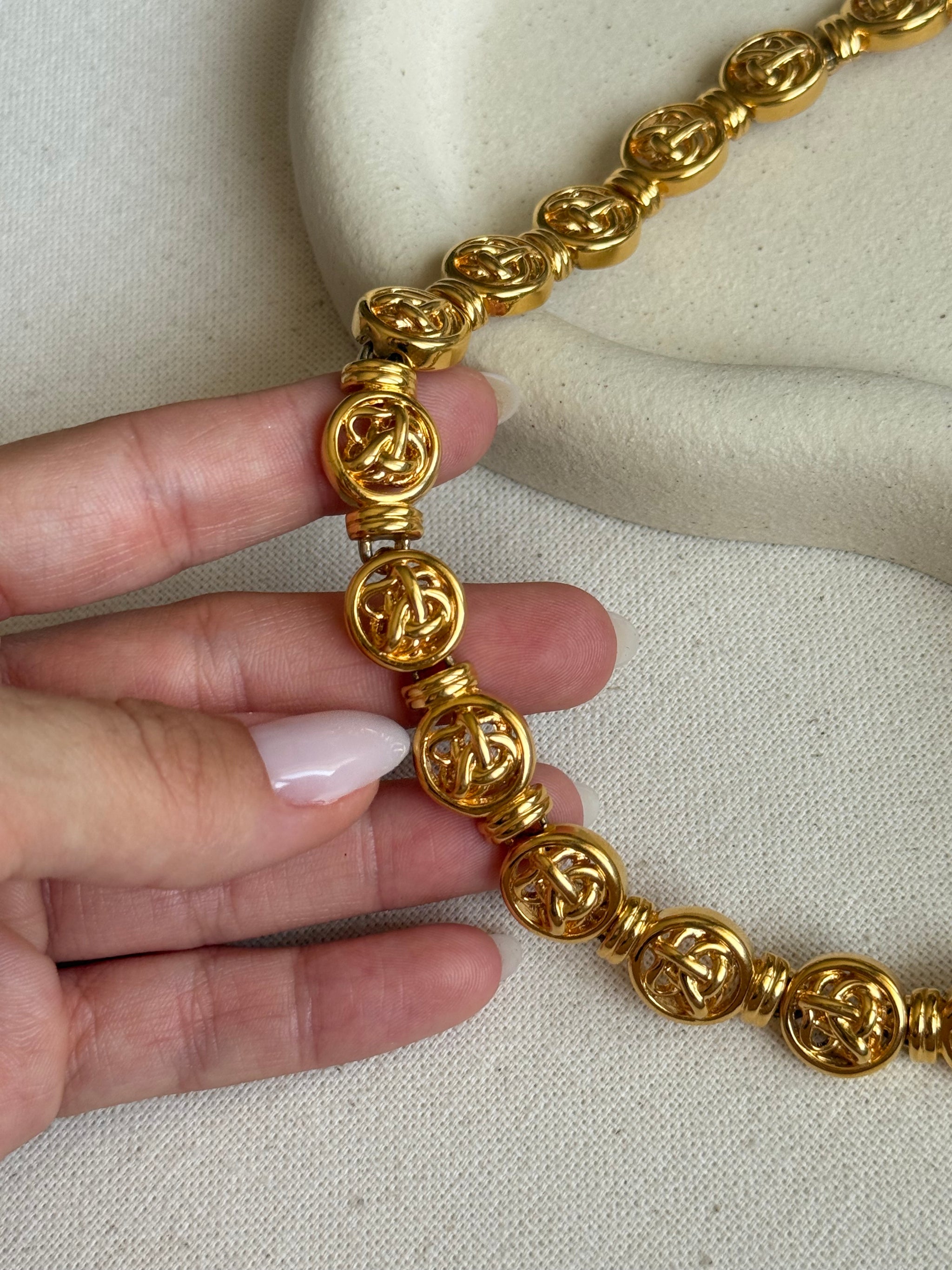 Collier vintage Monet maille ronde