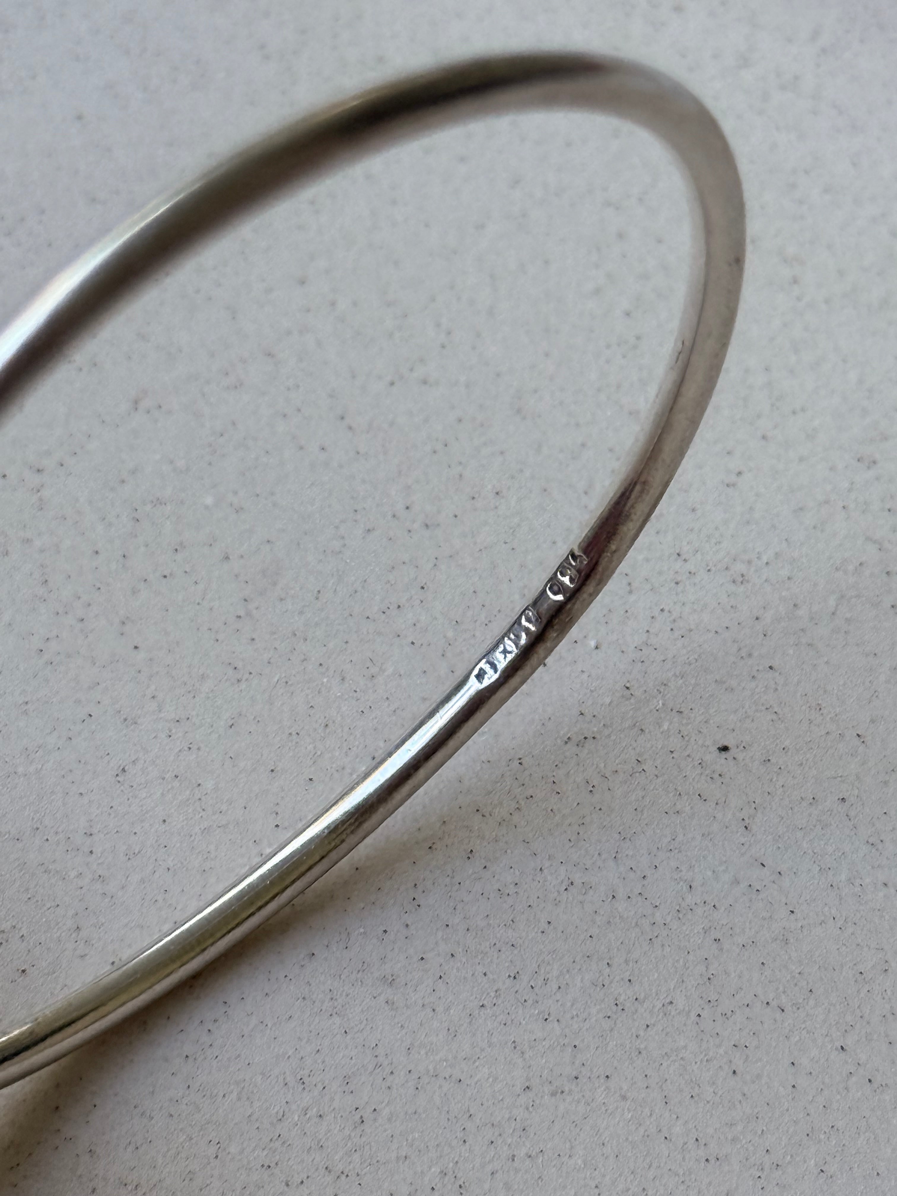 Jonc vintage nœud en argent 925