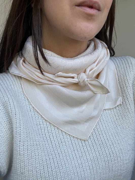 Vintage Christian Dior Scarf – Tonal Monogram