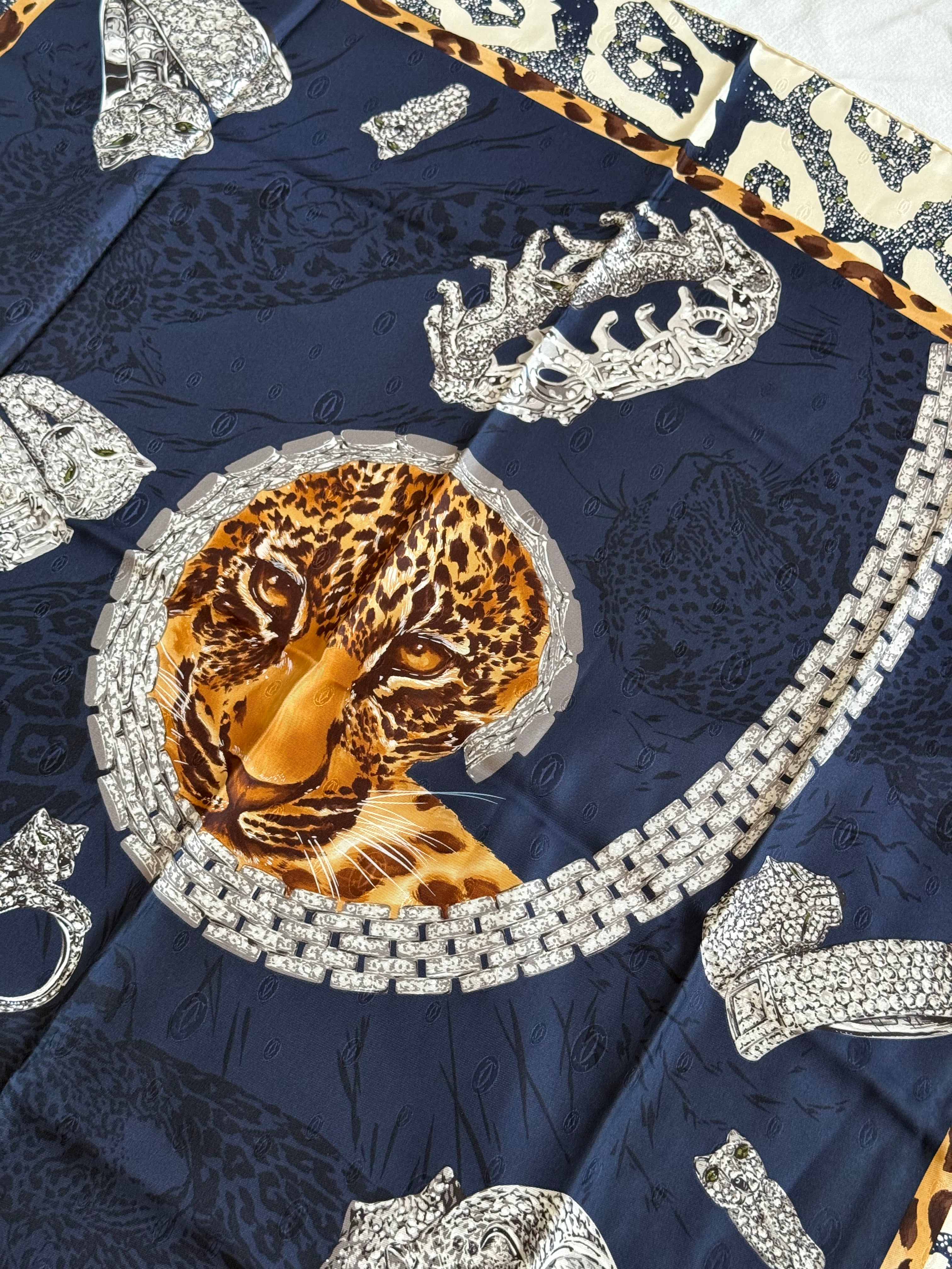 Foulard Cartier - Panthères et Joallerie