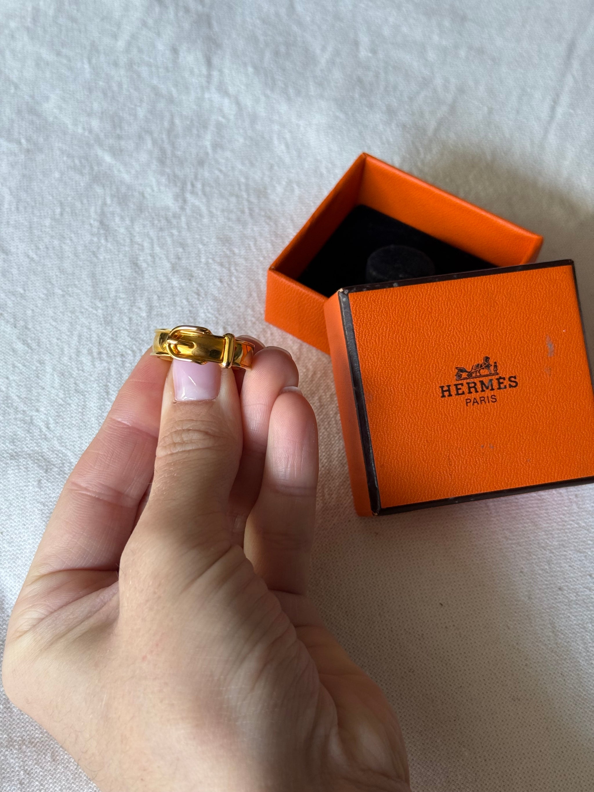 Anneau de foulard Hermès - modèle ceinture