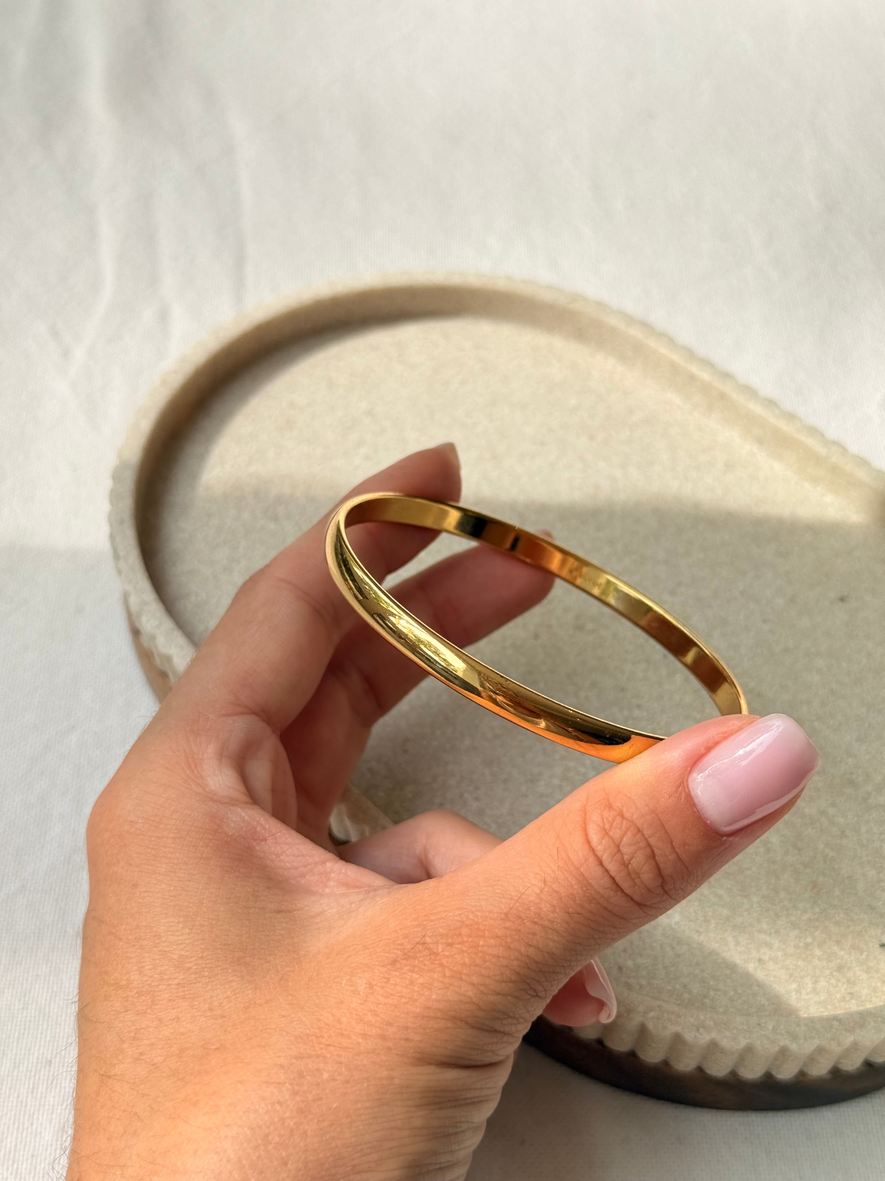Jonc Monet vintage doré - Modèle fin