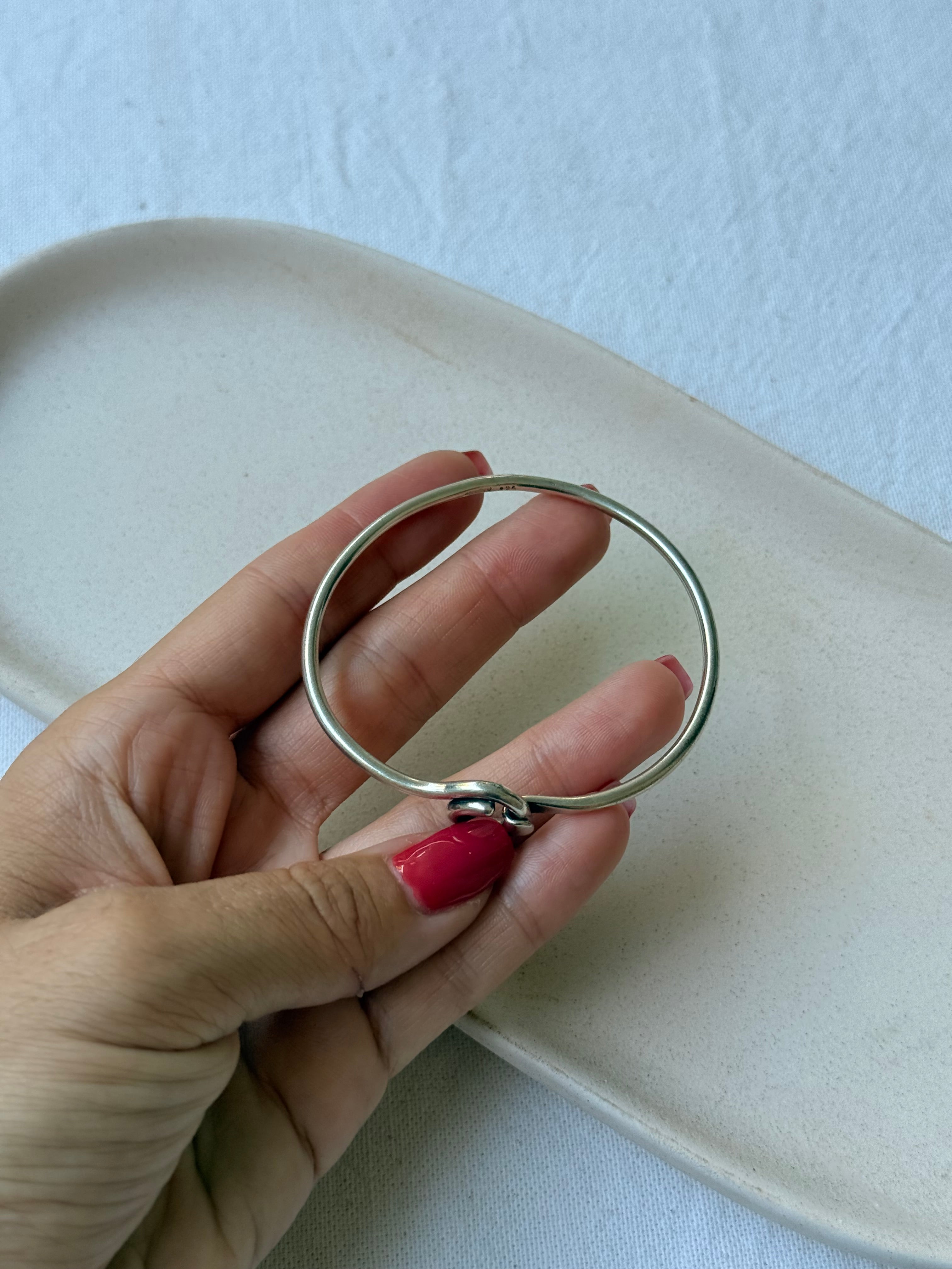 Jonc vintage nœud en argent 925