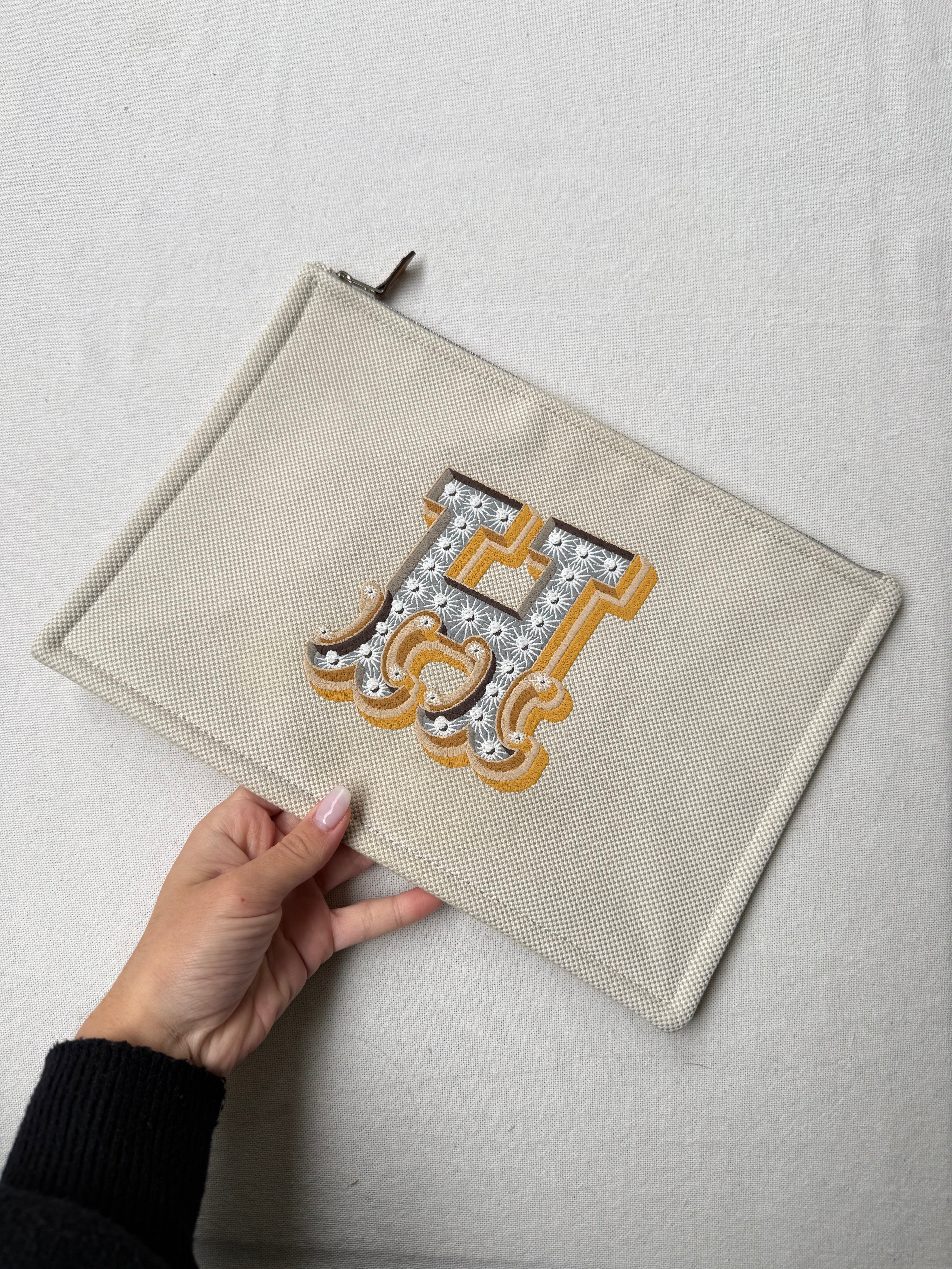 Trousse Hermès - Tissu flat H