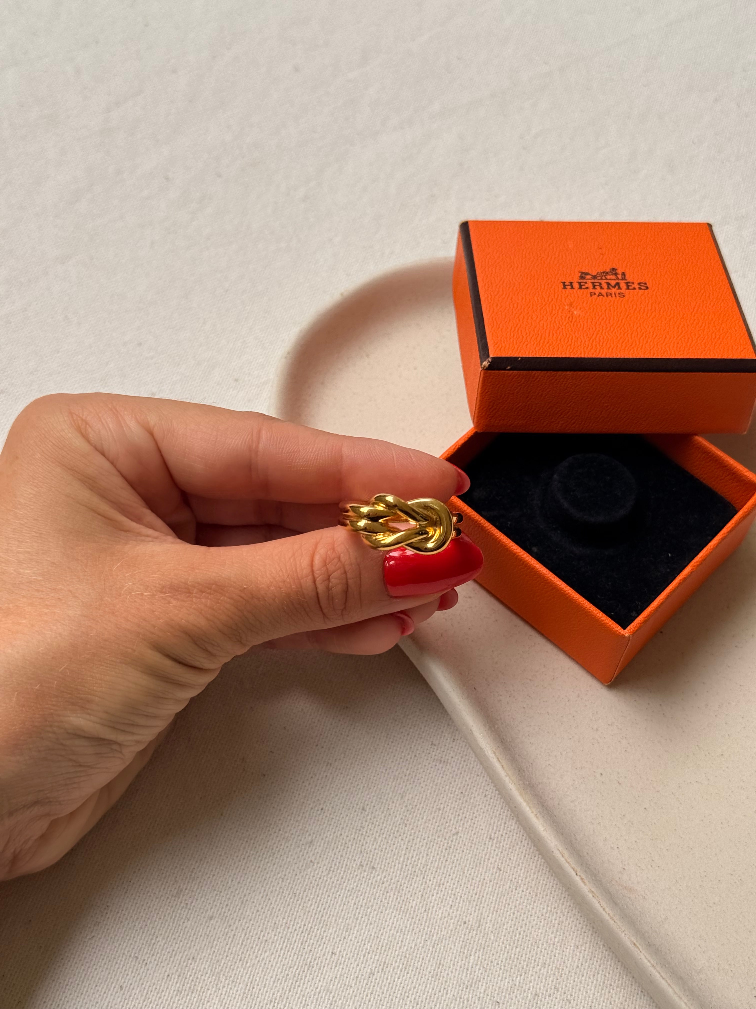 Anneau de foulard Hermès - Modèle nœud marin