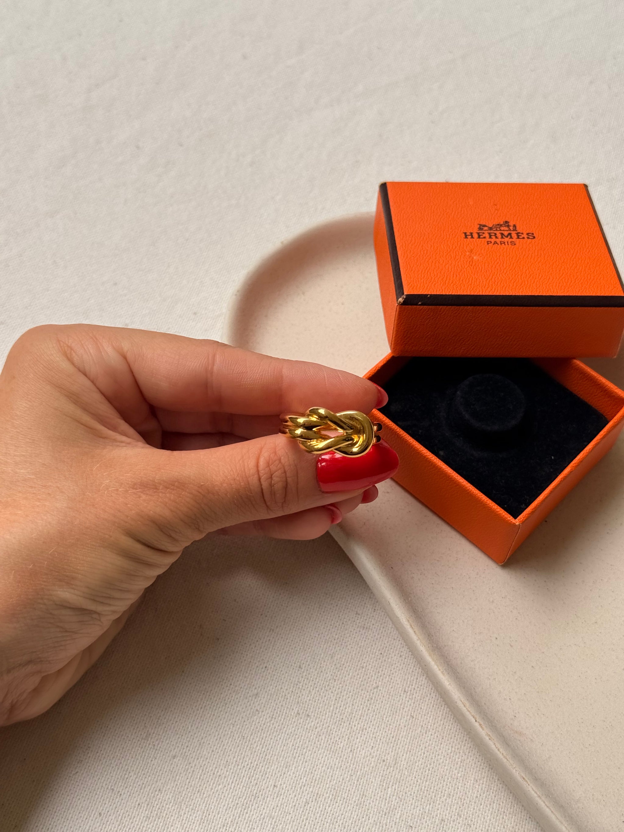 Anneau de foulard Hermès - Modèle nœud marin