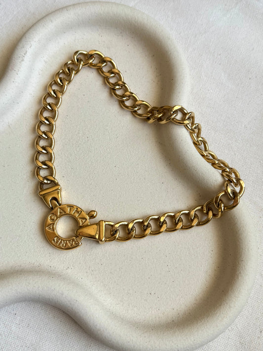 Collier Agatha Vintage - Maille dorée