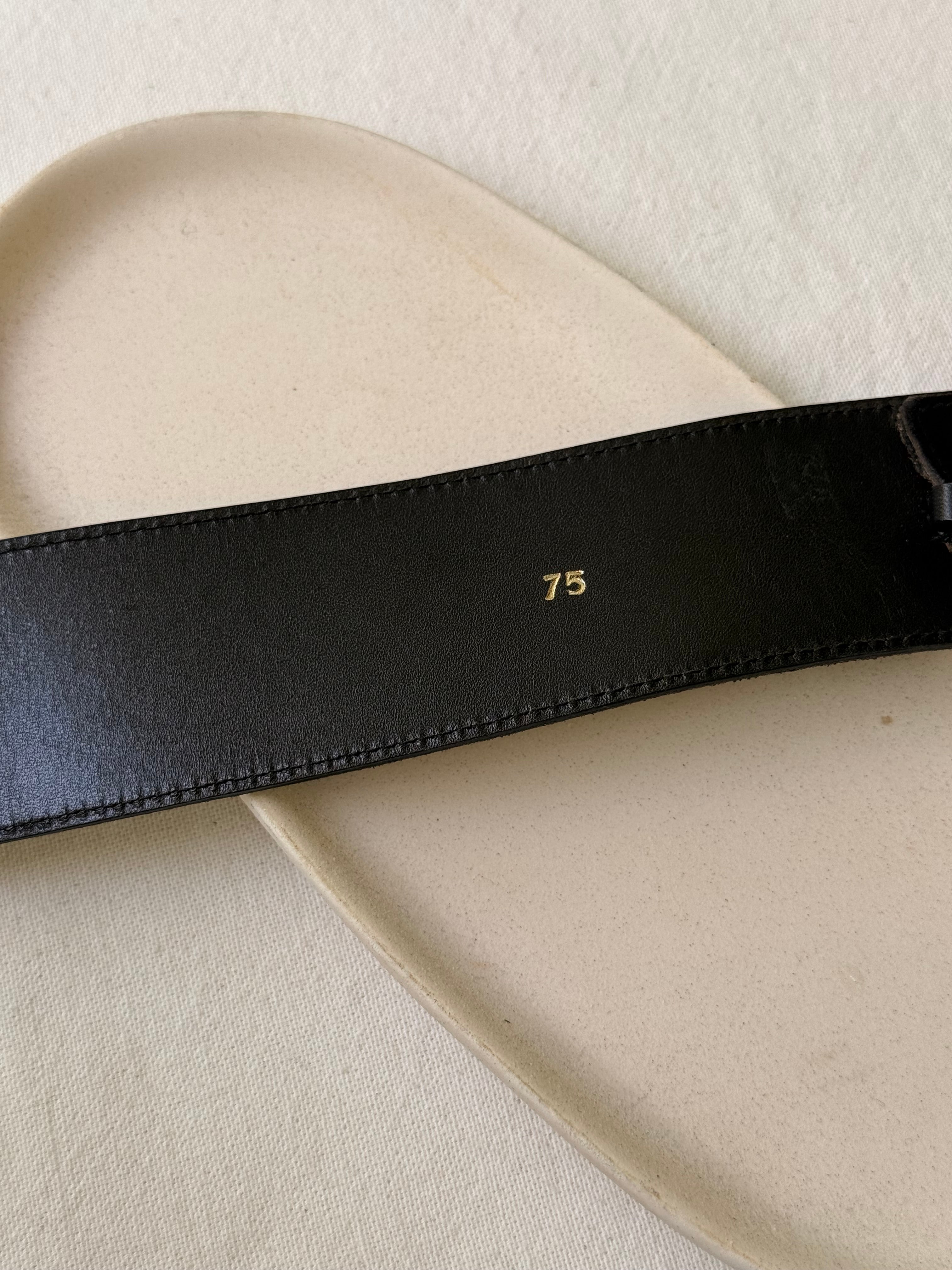 Ceinture Céline vintage - Boucle bijou en pâte de verre