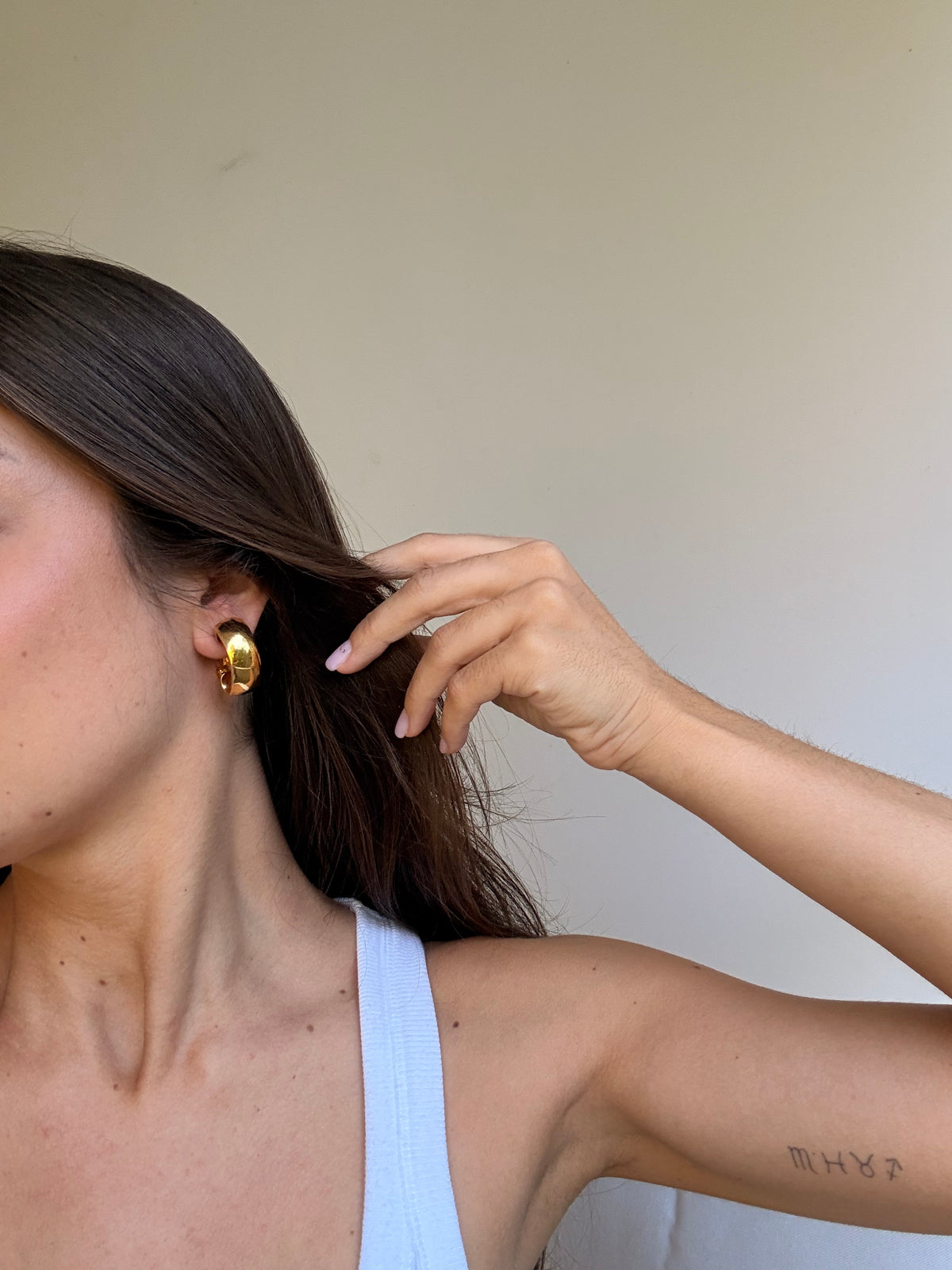 Boucles d’oreilles Céline vintage - Anneaux torsadés dorés amovibles