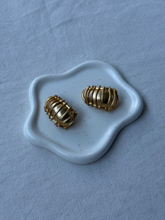 Boucles d’oreilles vintage - Allongées mates