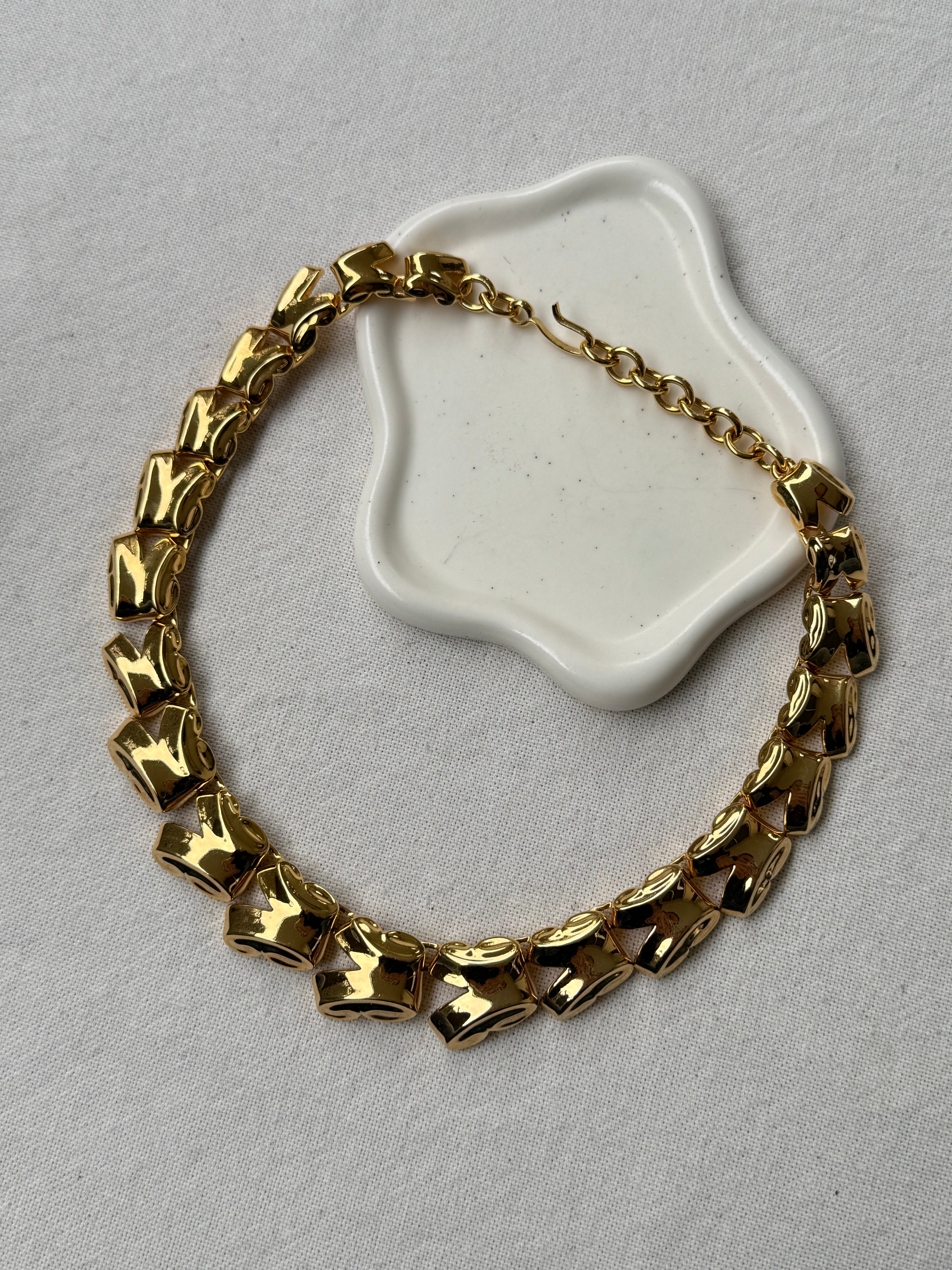 Collier Monet vintage - Maille rectangulaire