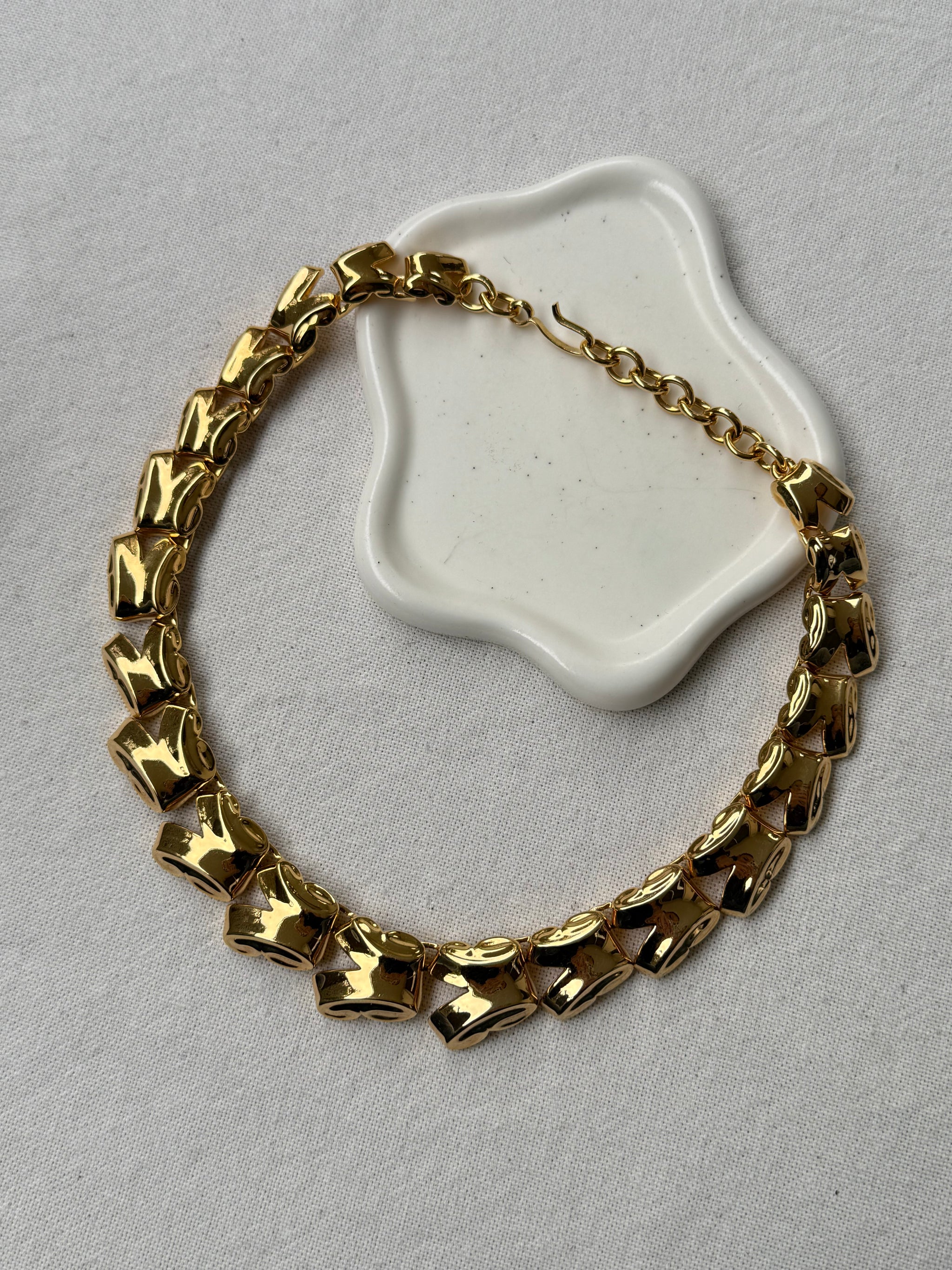 Collier Monet vintage - Maille rectangulaire