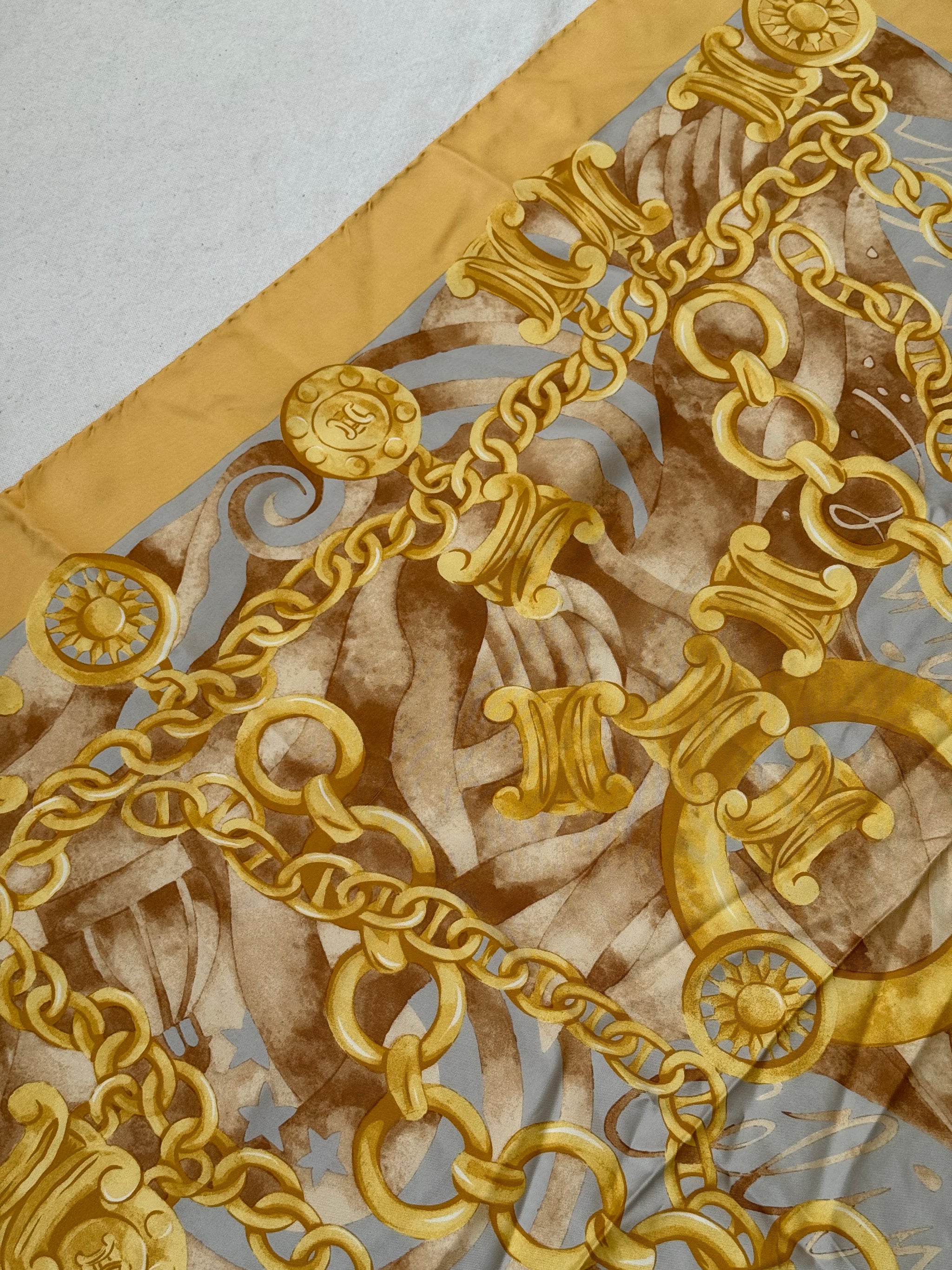 Celine Scarf – Chains and Medallions