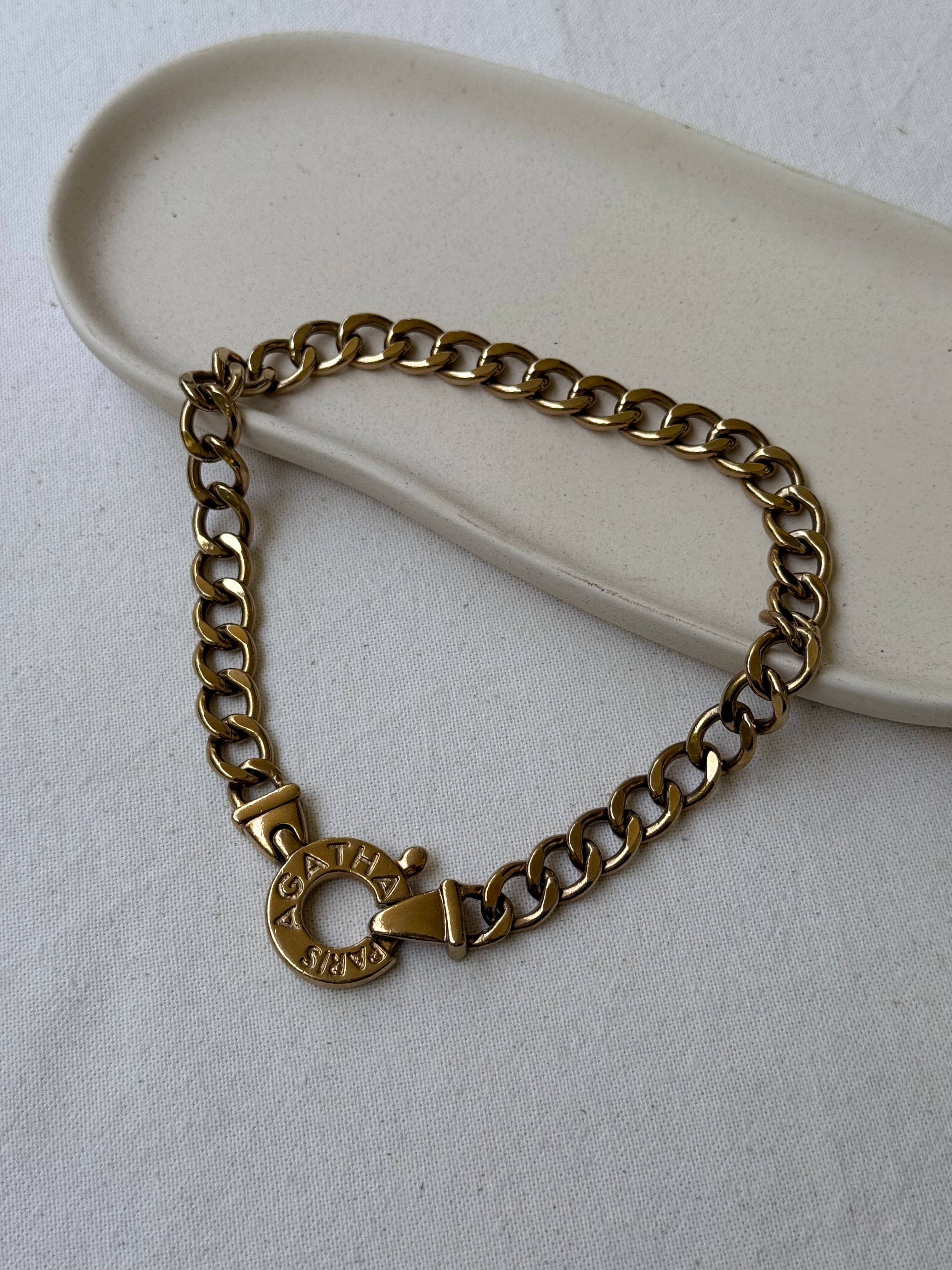 Collier Agatha Vintage - Maille dorée