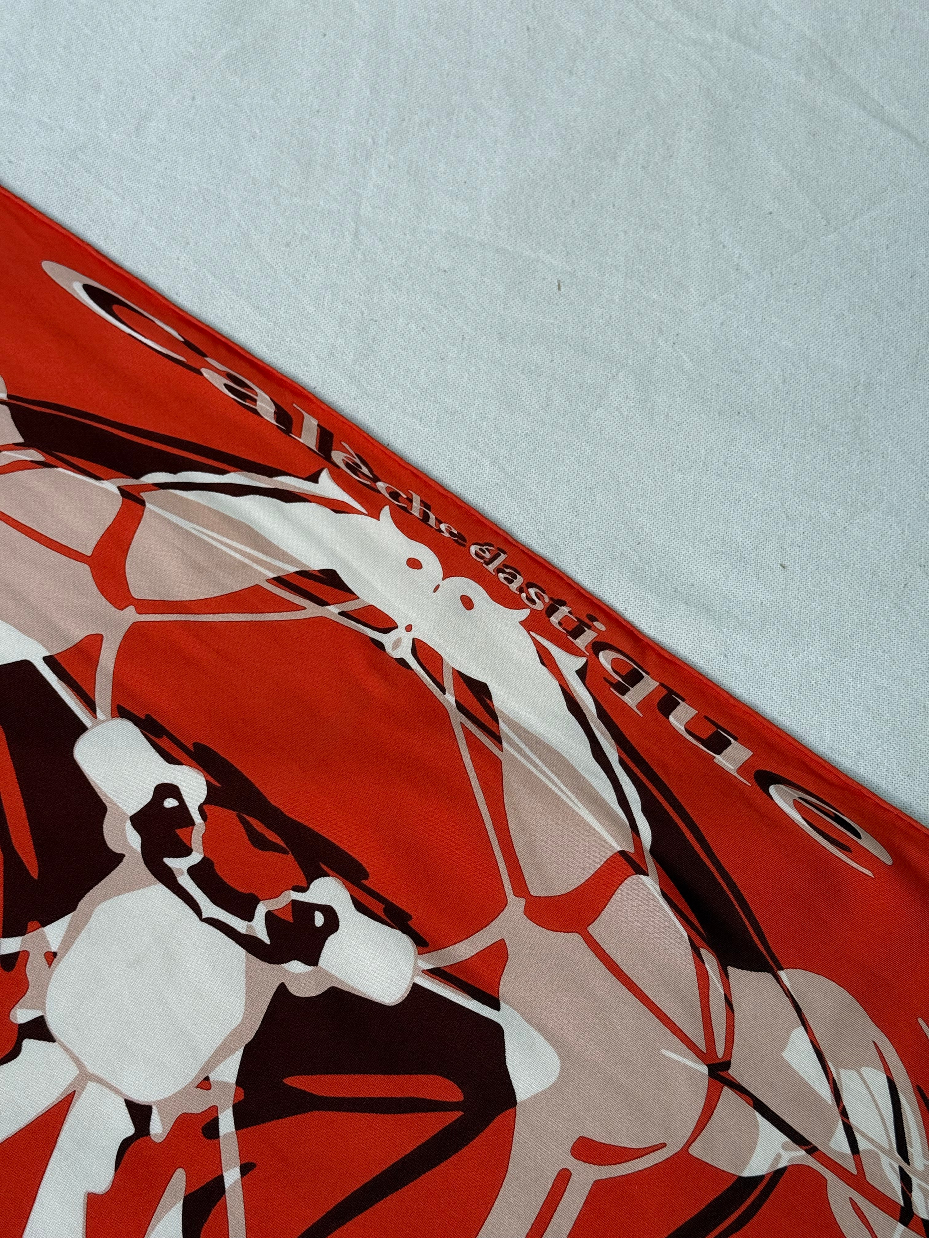Triangle Hermès – Modèle Calèche Élastique orange