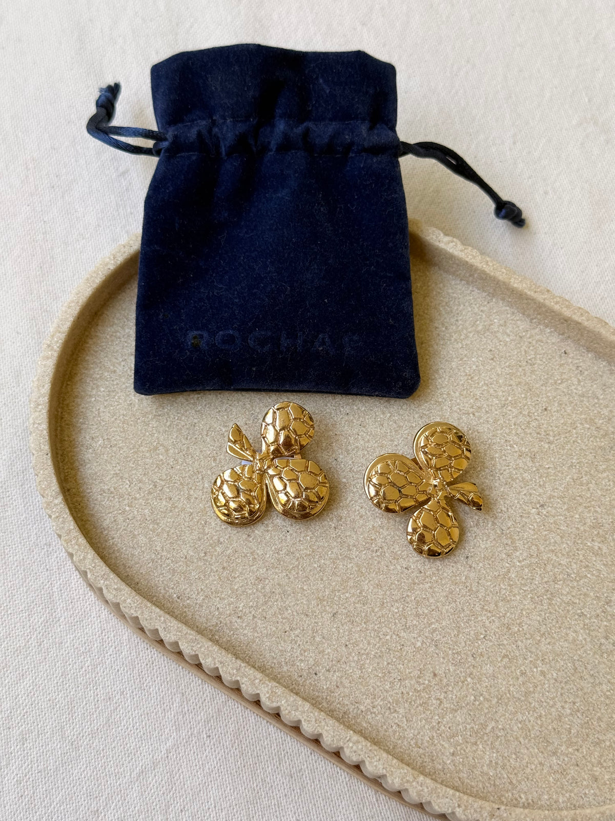 Boucles d’oreilles Rochas vintage - Trèfles dorés