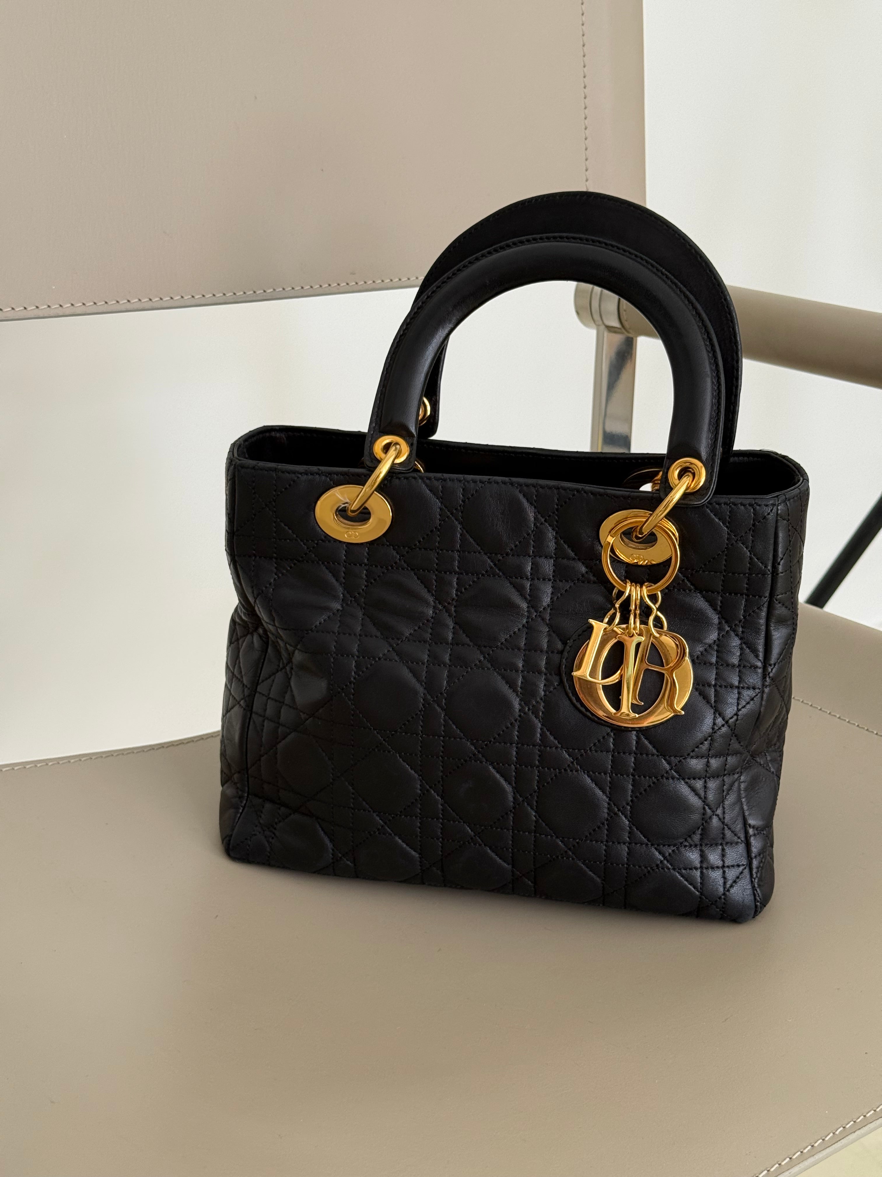 Sac Christian Dior vintage - Lady Dior 24cm