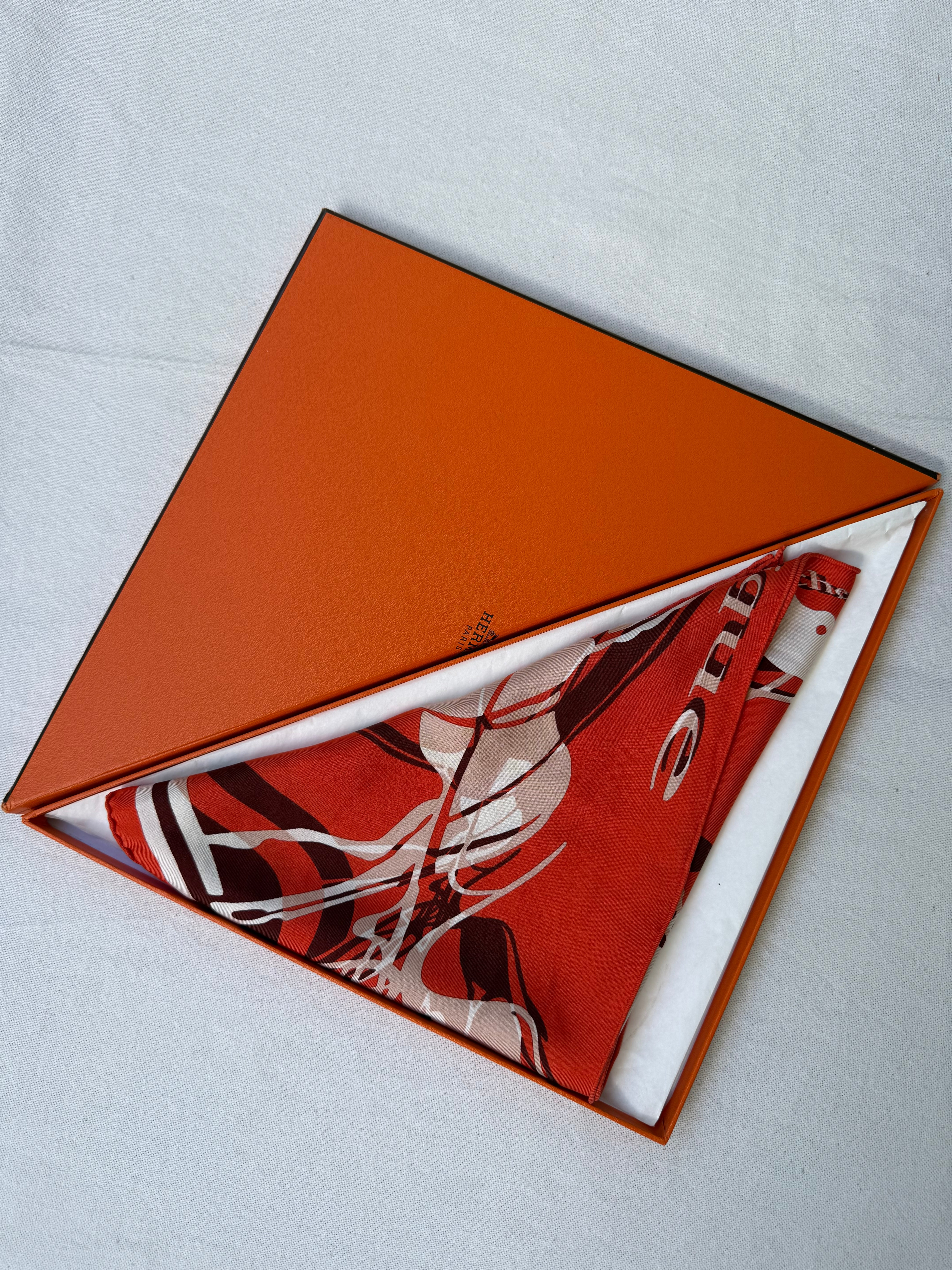 Triangle Hermès – Modèle Calèche Élastique orange