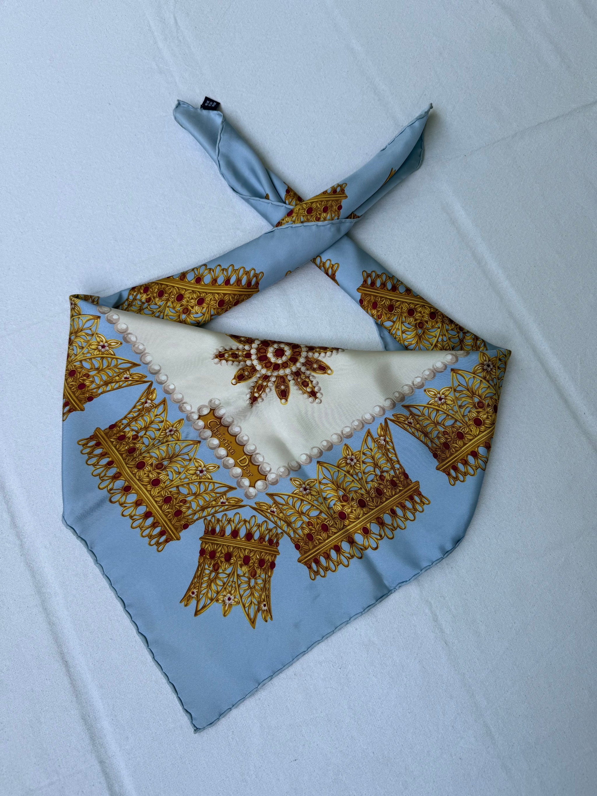 Christian Dior Scarf – Jewel and crown motifs
