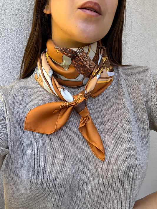 Foulard Hermès – Modèle Choc en plumes