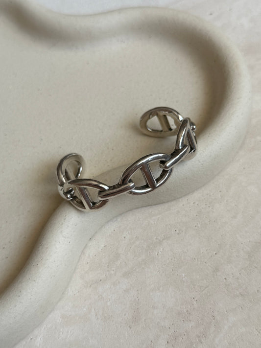 Bracelet jonc en argent – Maille chaîne marine