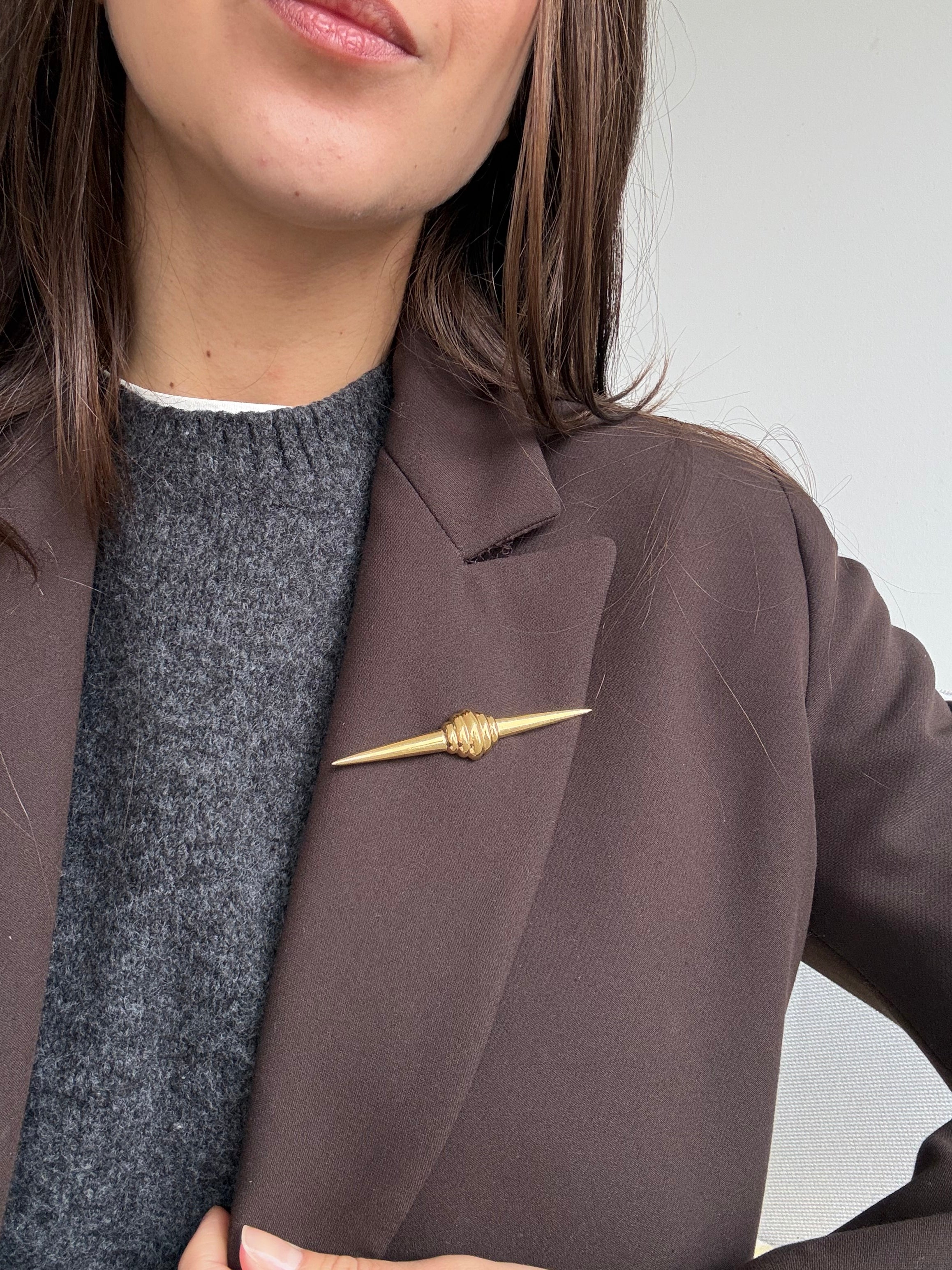 Broche vintage - Forme barrette et noeud