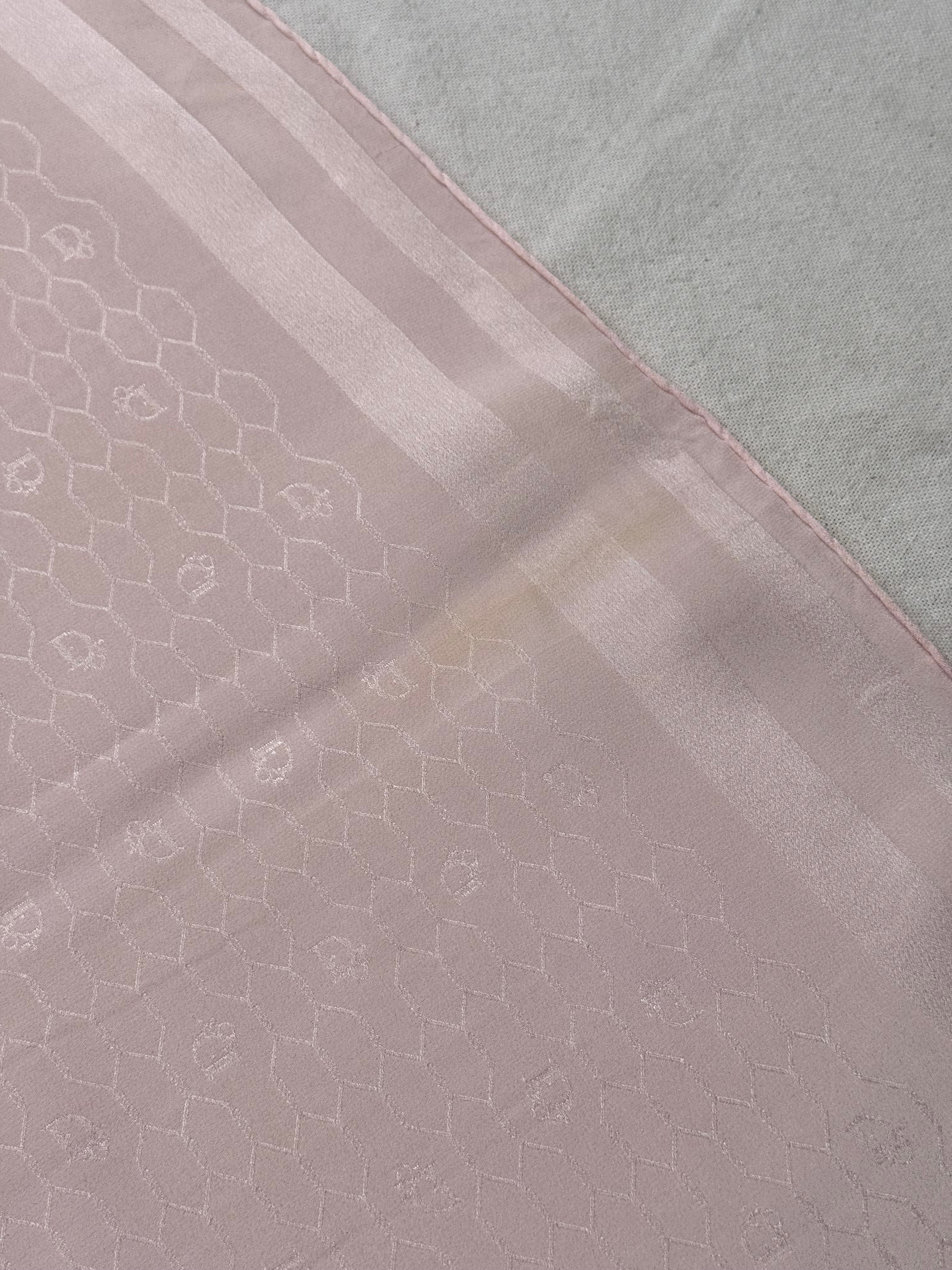 Vintage Christian Dior Scarf – Pink Monogram Tone-on-tone
