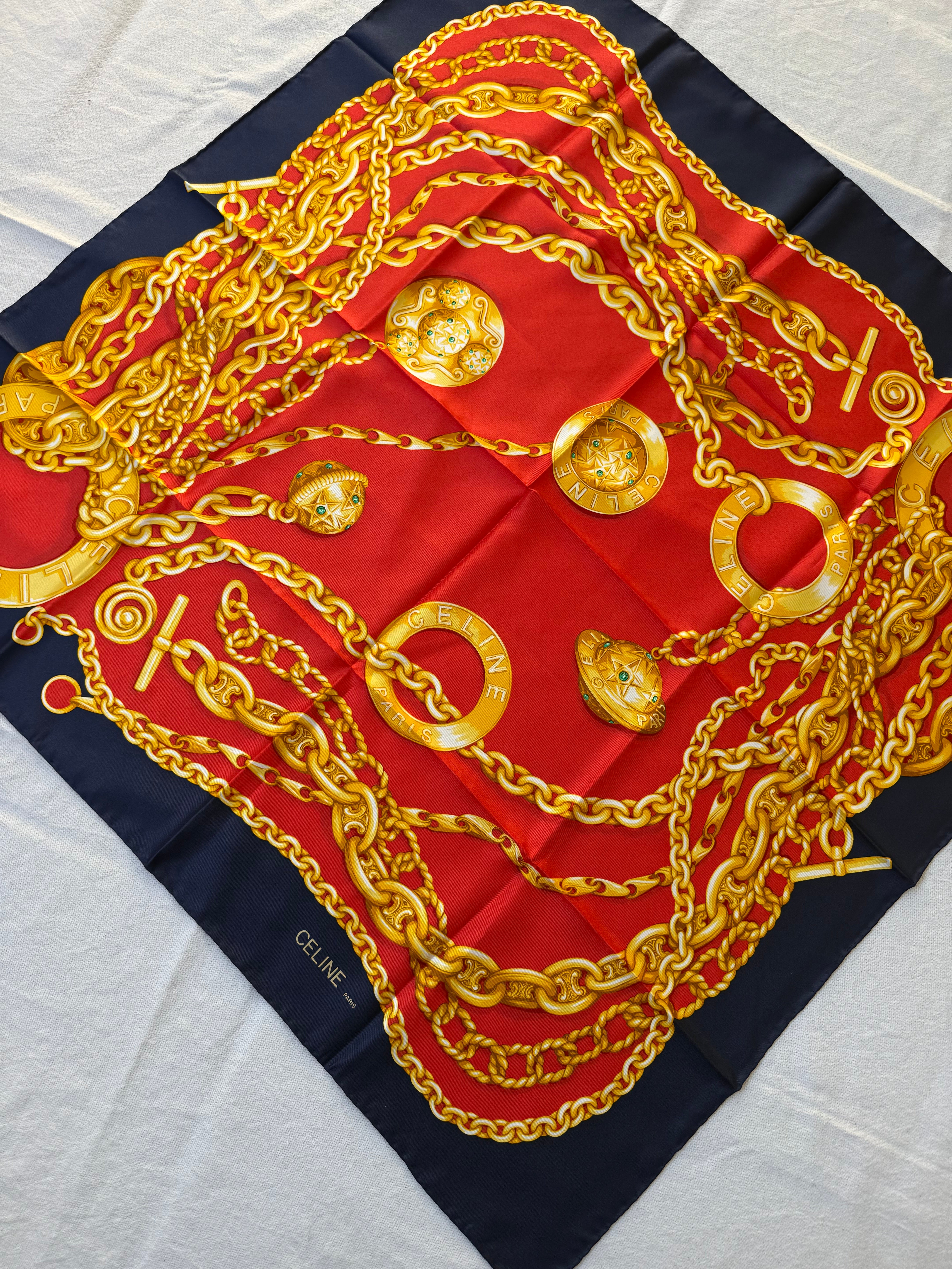 Celine Scarf – Chains and Medallions