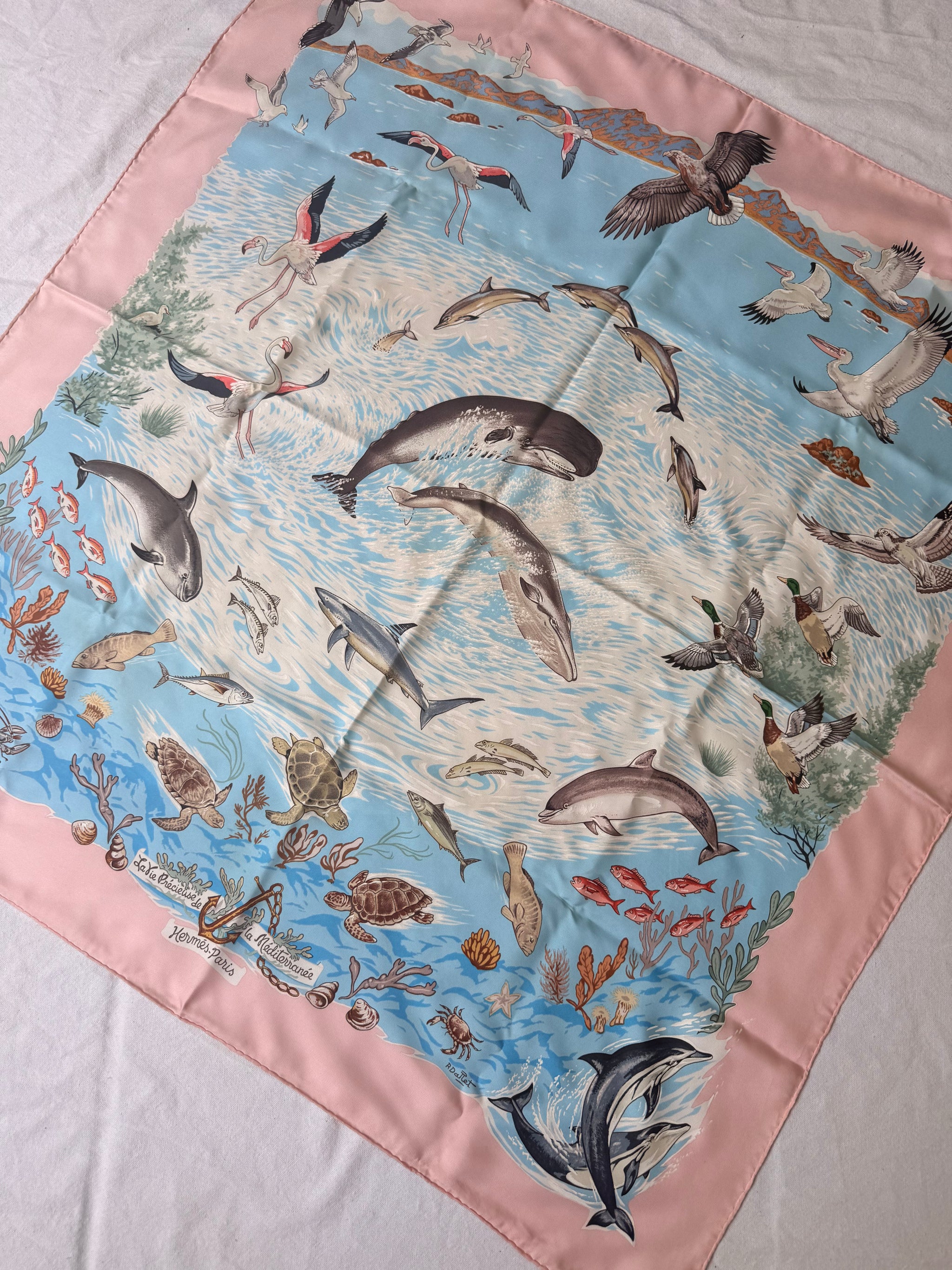 Foulard Hermès – Modèle La vie précieuse de la Méditerranée