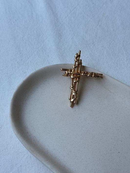 Broche Christian Lacroix vintage - Croix dorée