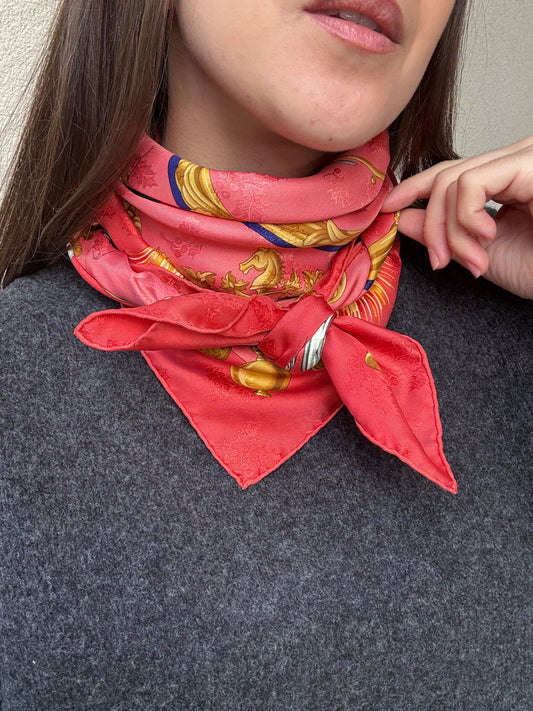 Hermès Scarf – Feathers and Bells Design