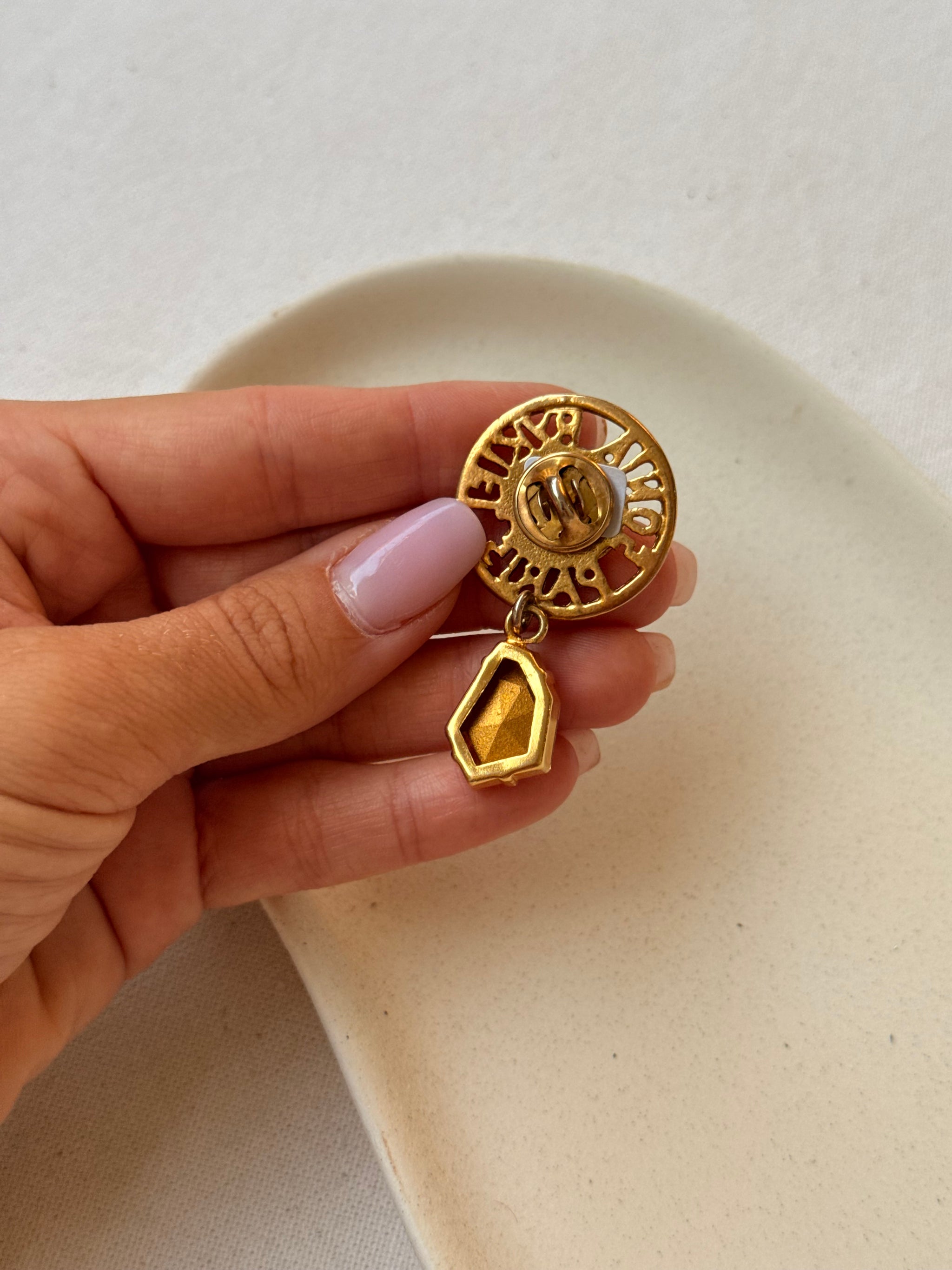 Broche Sonia Rykiel vintage - Pins strass pendant
