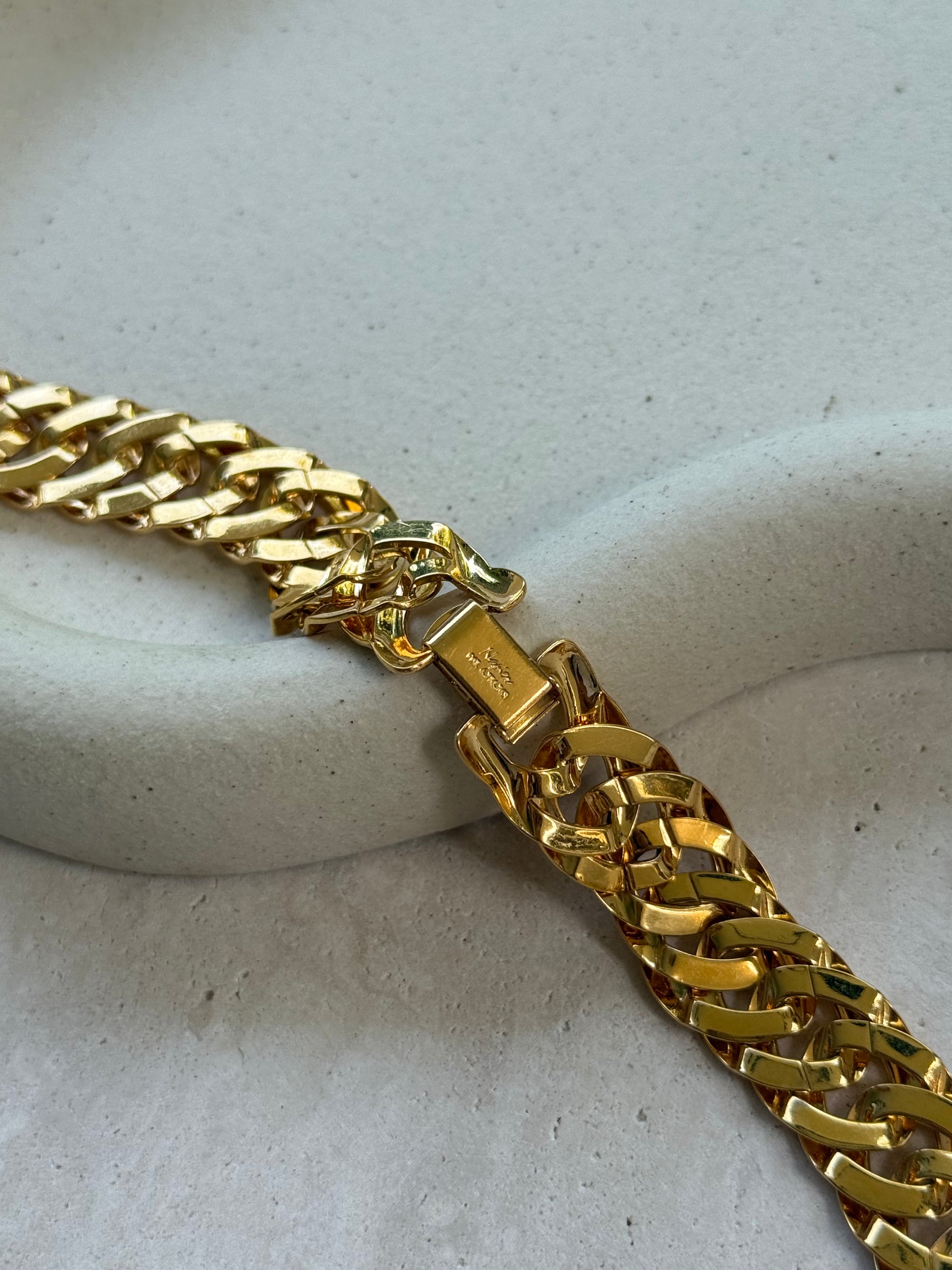 Collier Napier vintage - Maille gourmette dorée