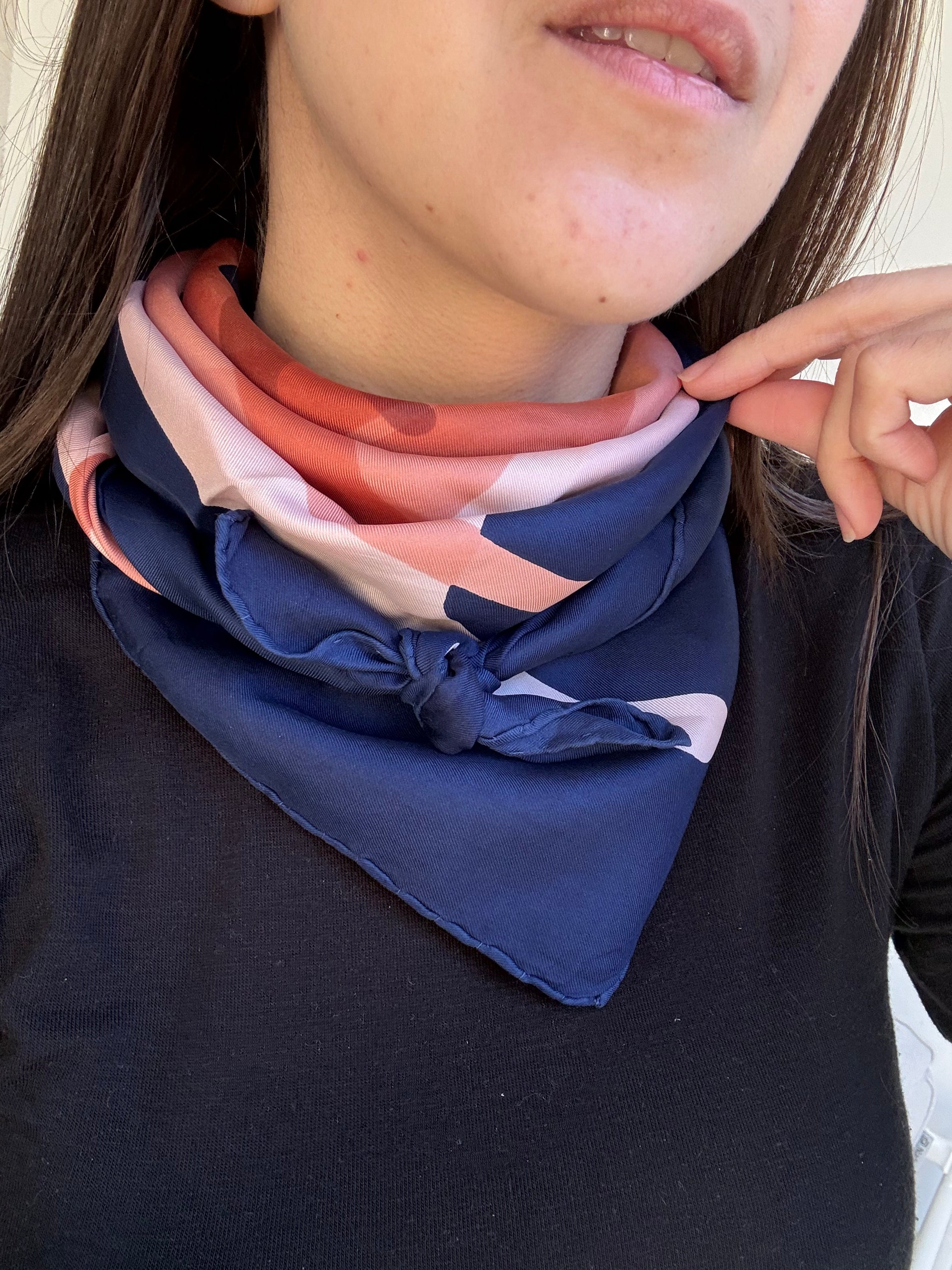 Christian Dior Scarf – Blue D Graphic Motif