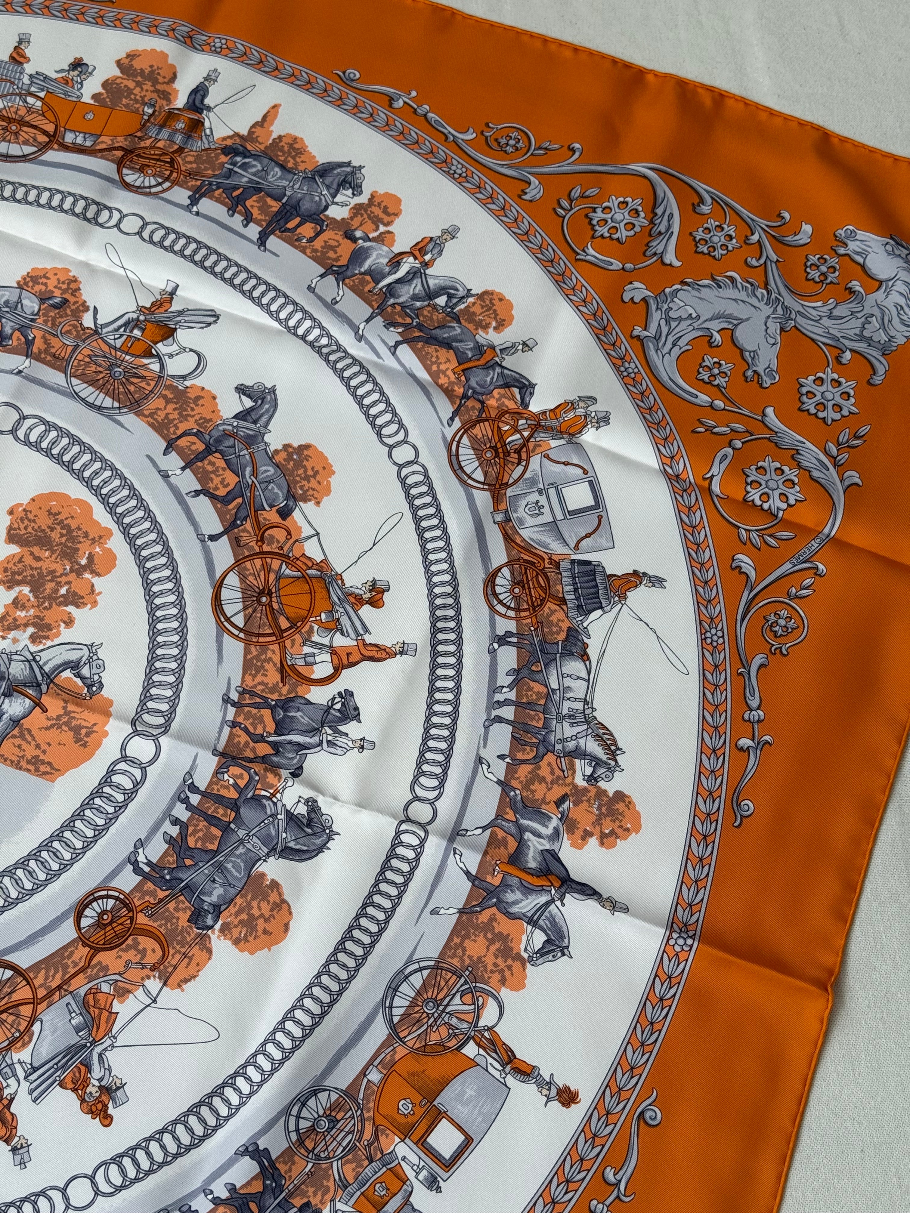 Hermès Scarf - Promenade de Longchamps model