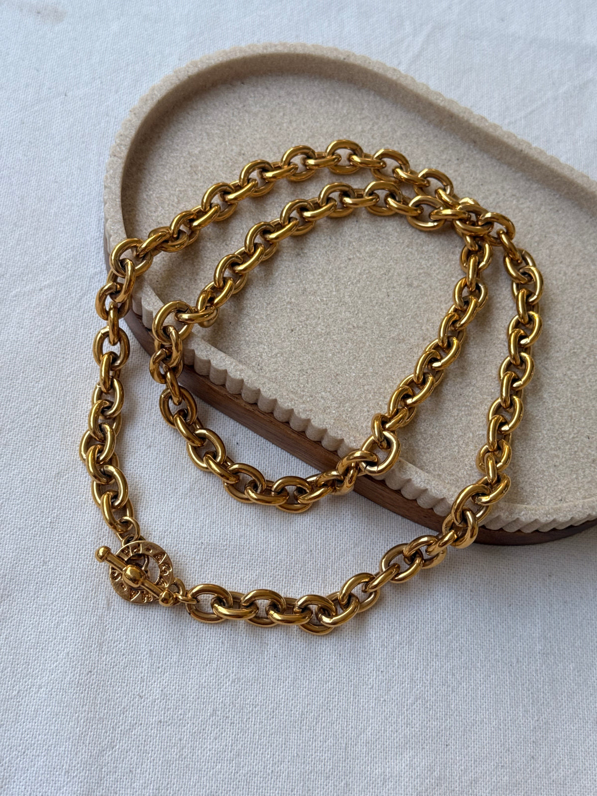 Collier Agatha Vintage - Sautoir maille dorée