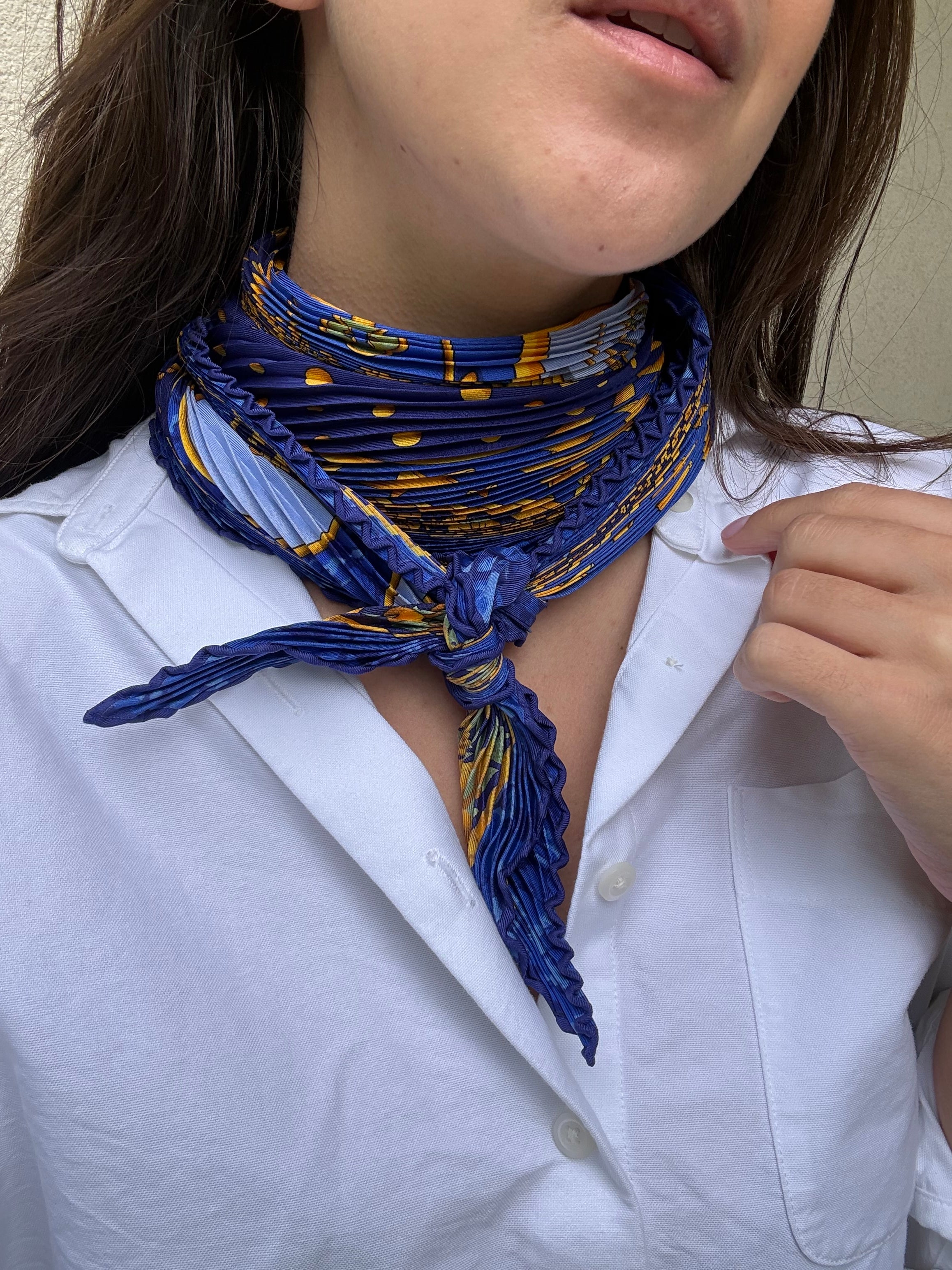 Foulard Hermès plissé – Modèle Carpe Diem