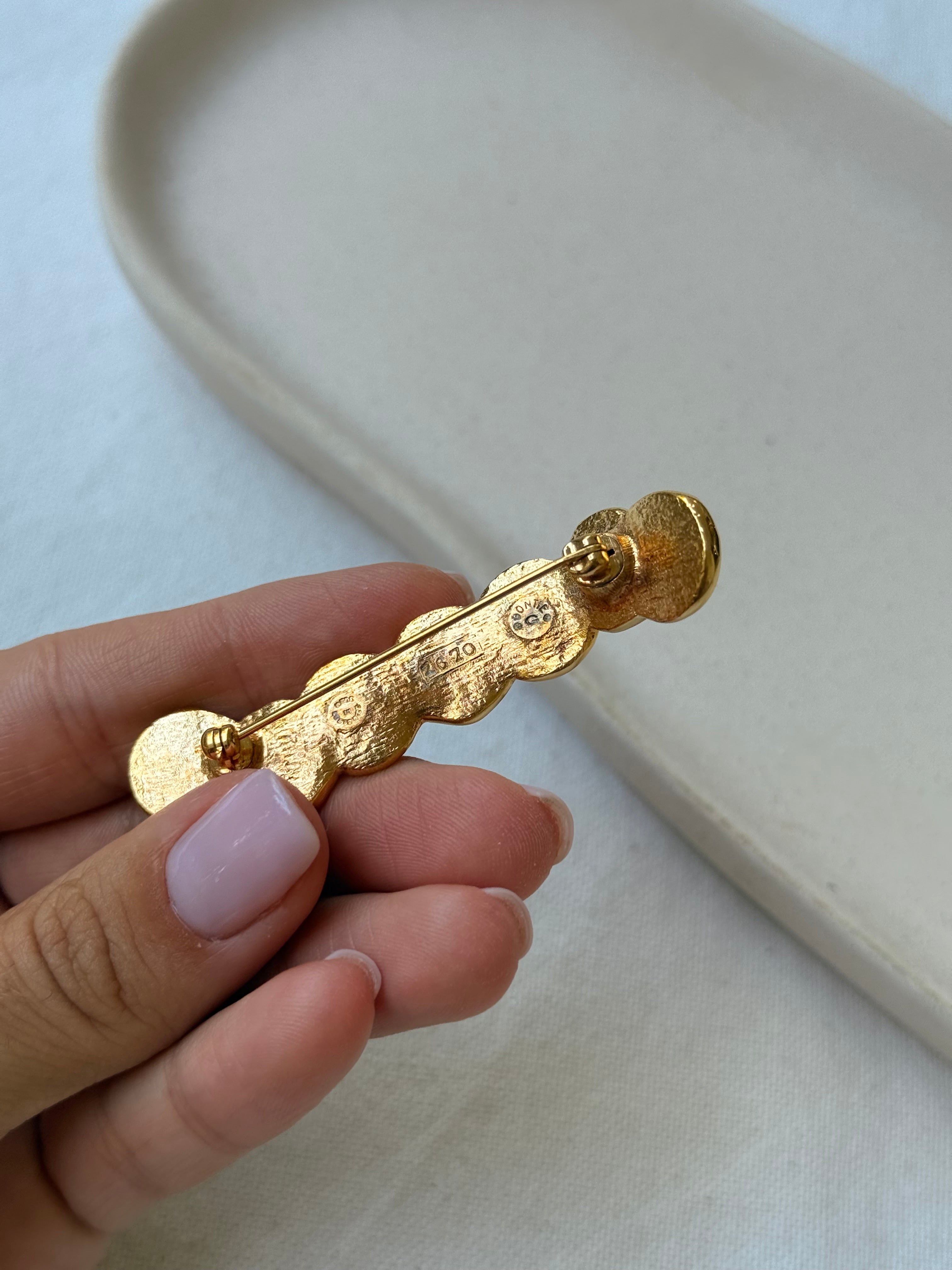 Broche Gontié vintage - Motif étoilés