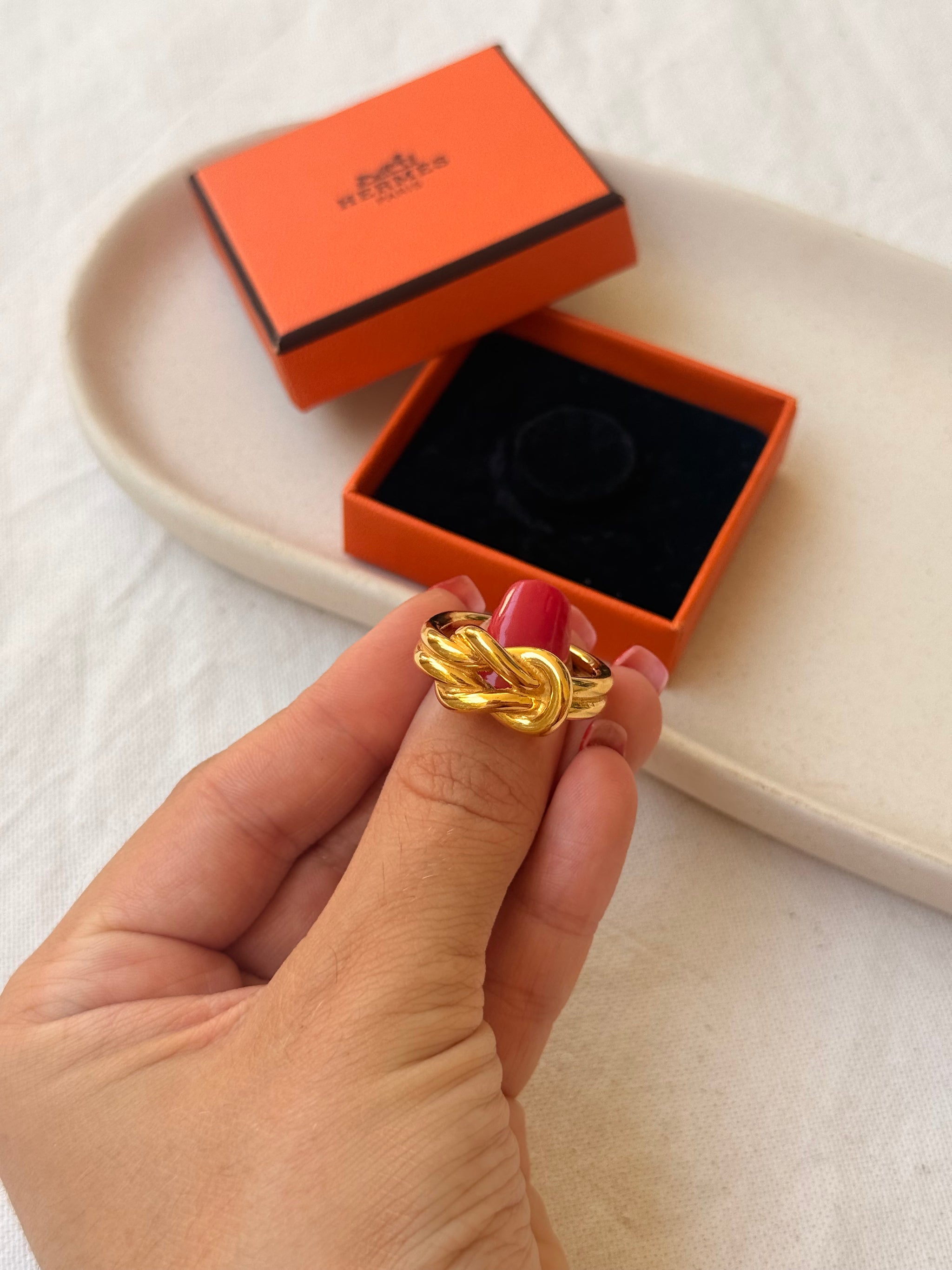 Anneau de foulard Hermès - Modèle nœud marin