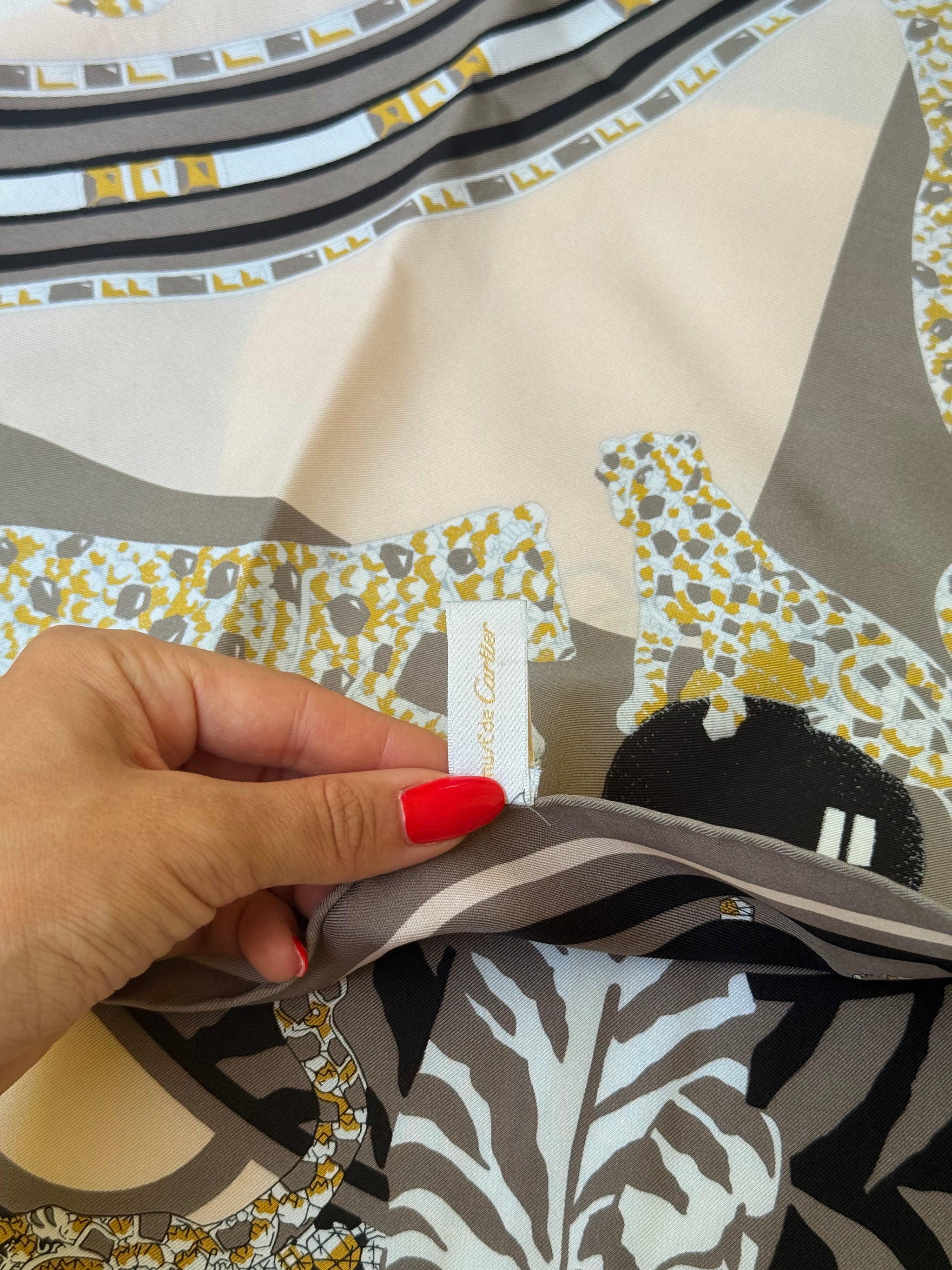 Foulard Cartier - Tigre et panthères