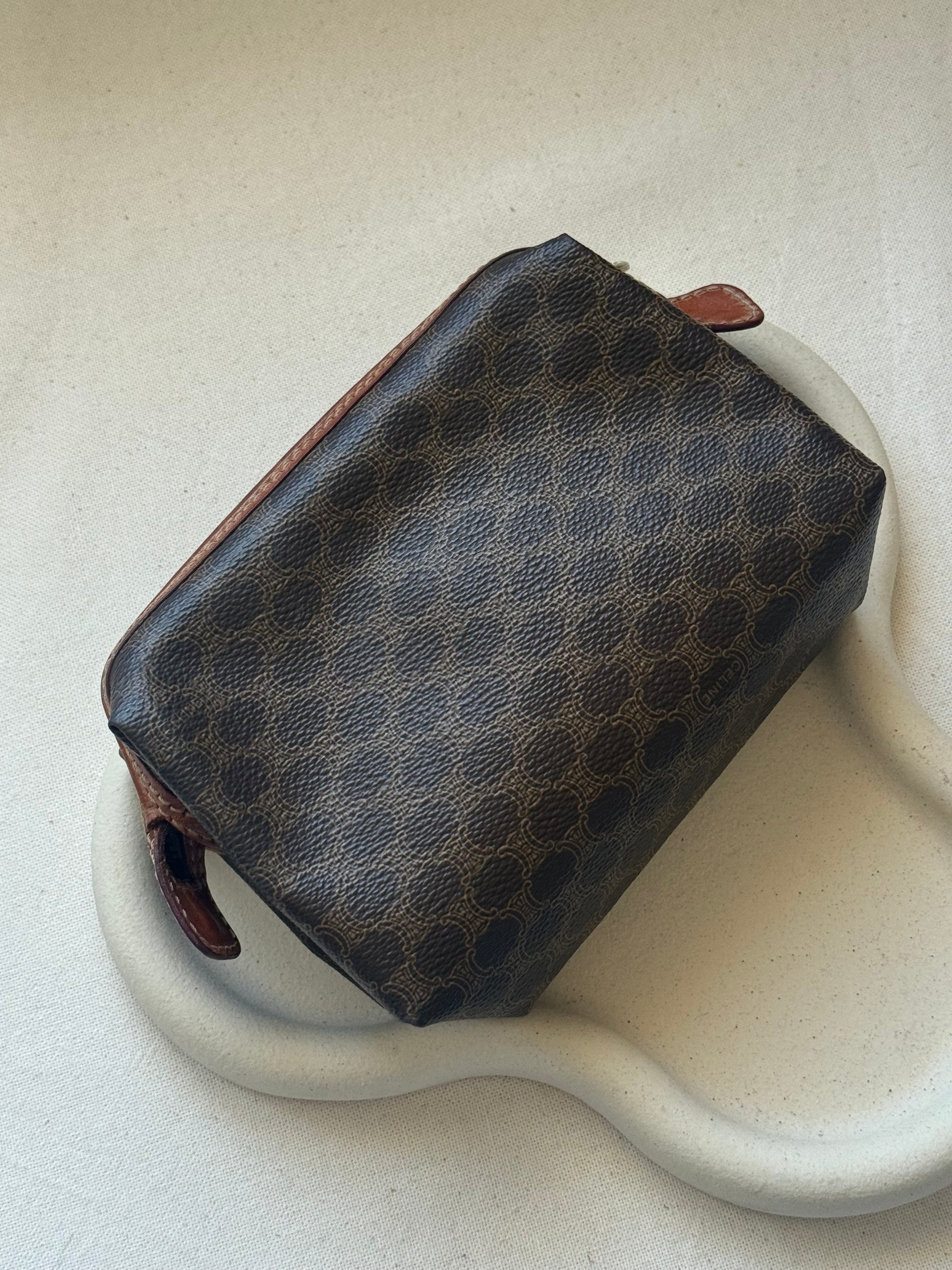Pochette trousse Céline vintage - Toile triomphe