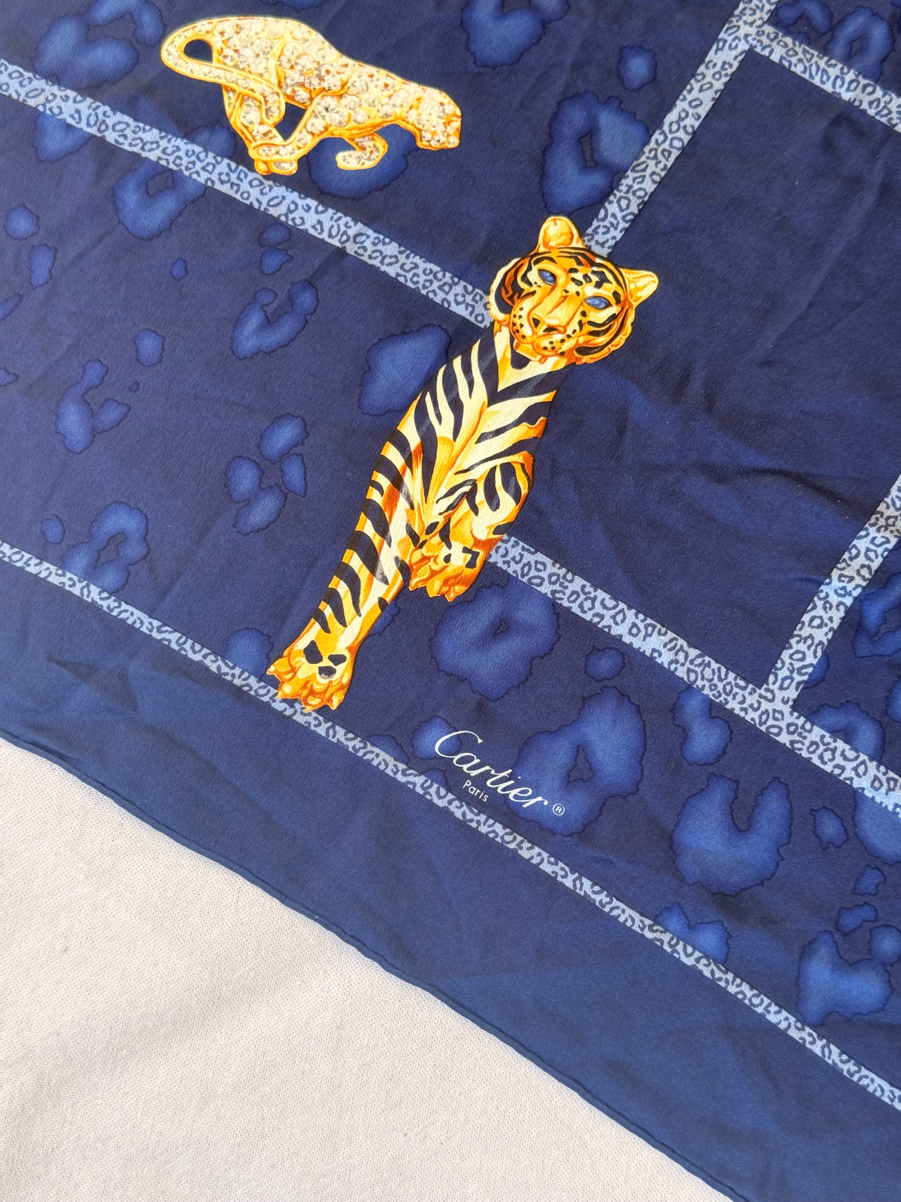 Foulard Cartier - Panthères et Félins