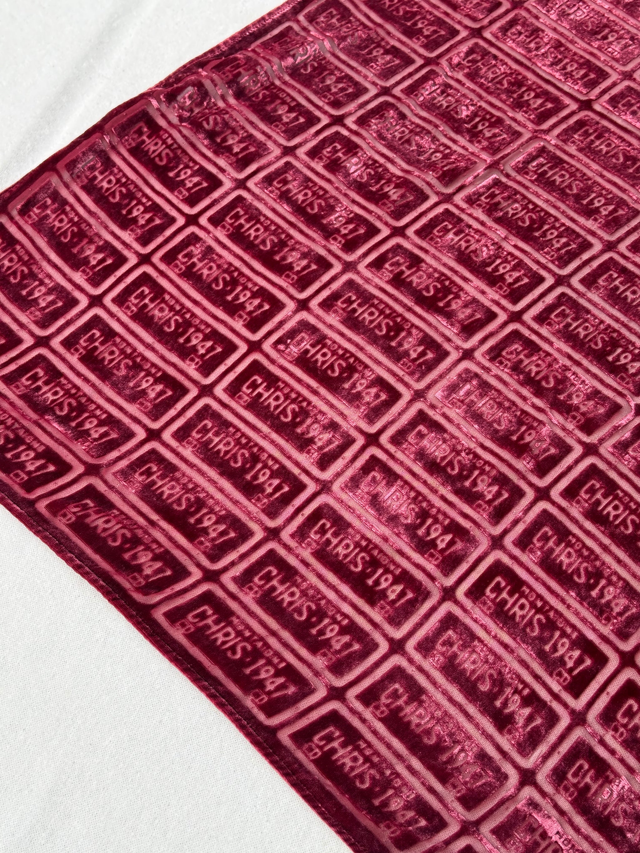 Foulard Christian Dior – Velours bordeaux