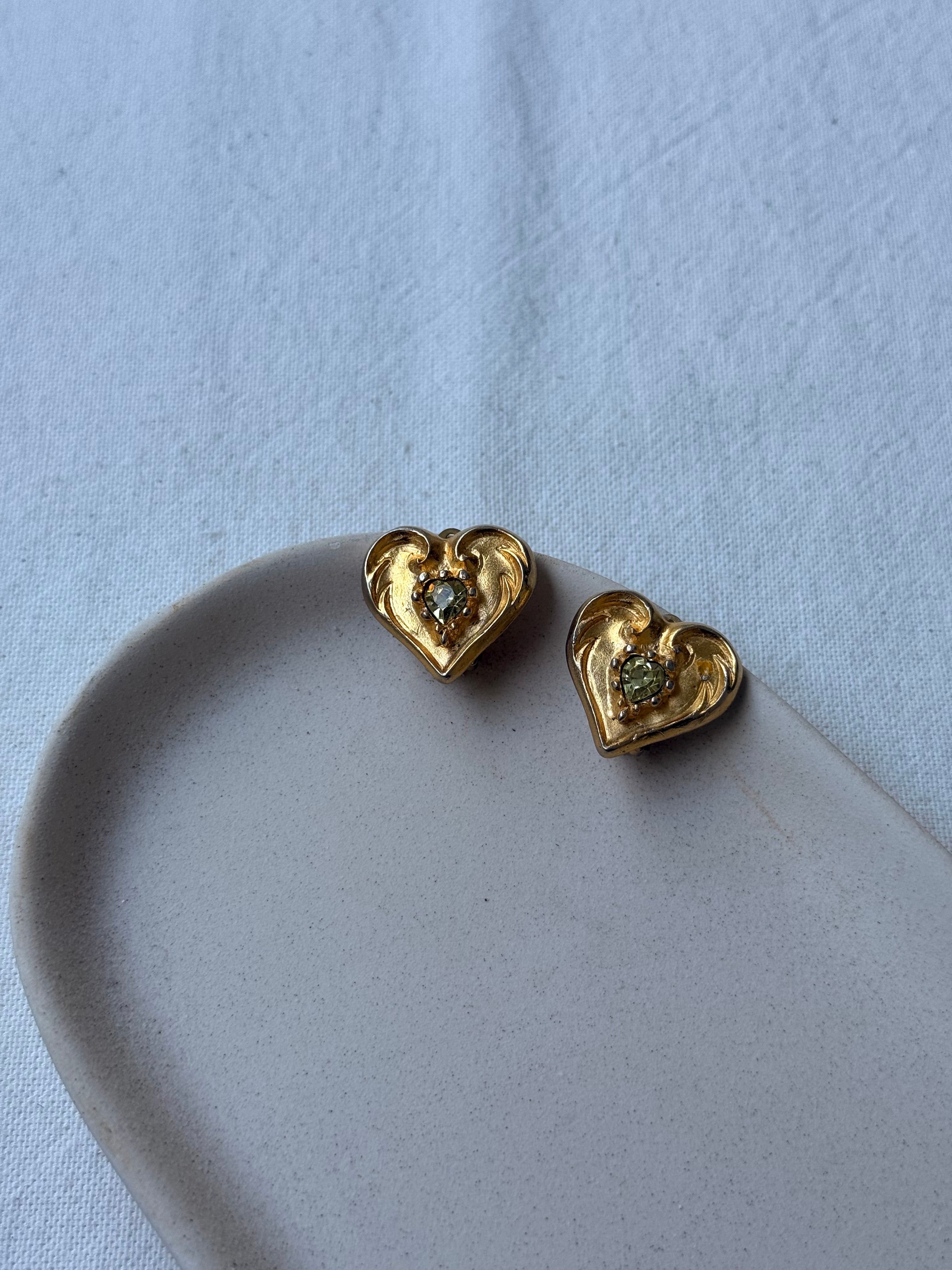 Boucles d'oreilles Christian Lacroix - Cœurs dorés