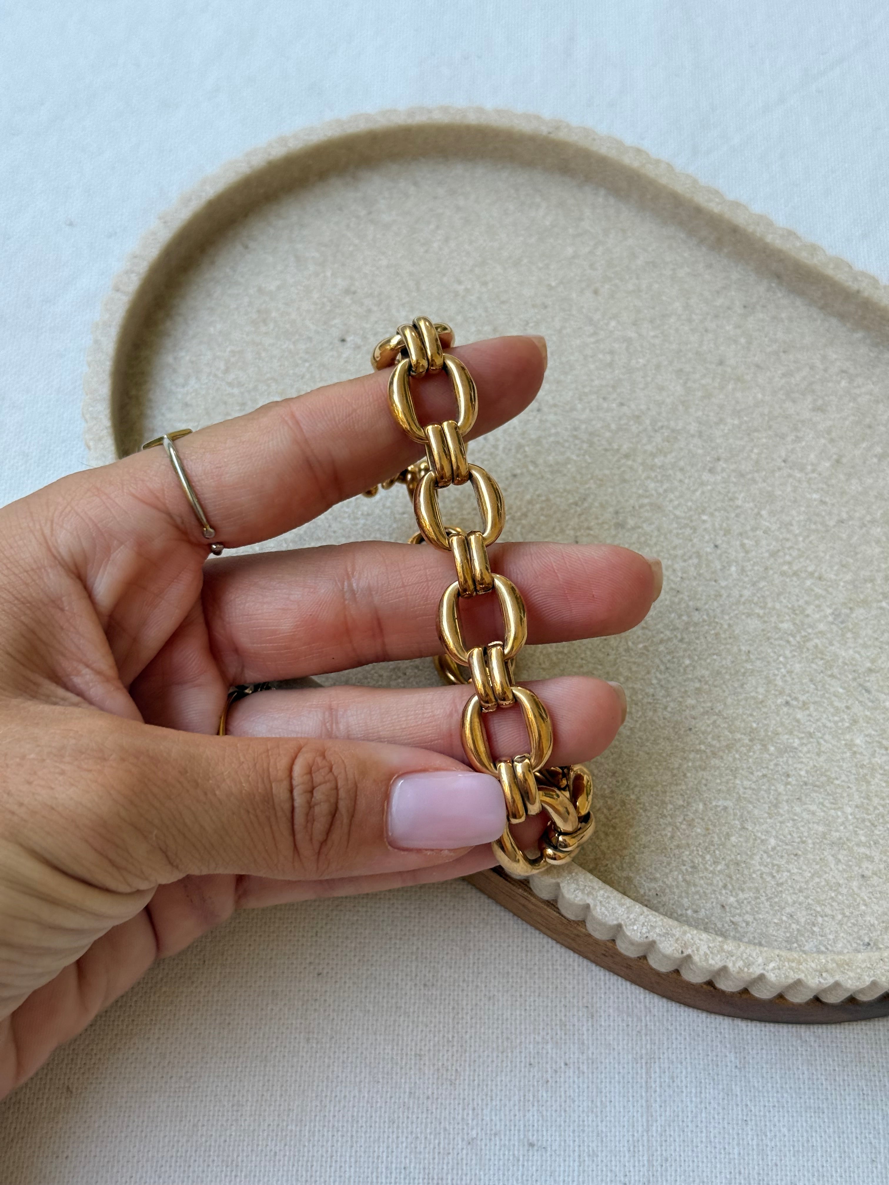 Bracelet vintage - Maillons dorés