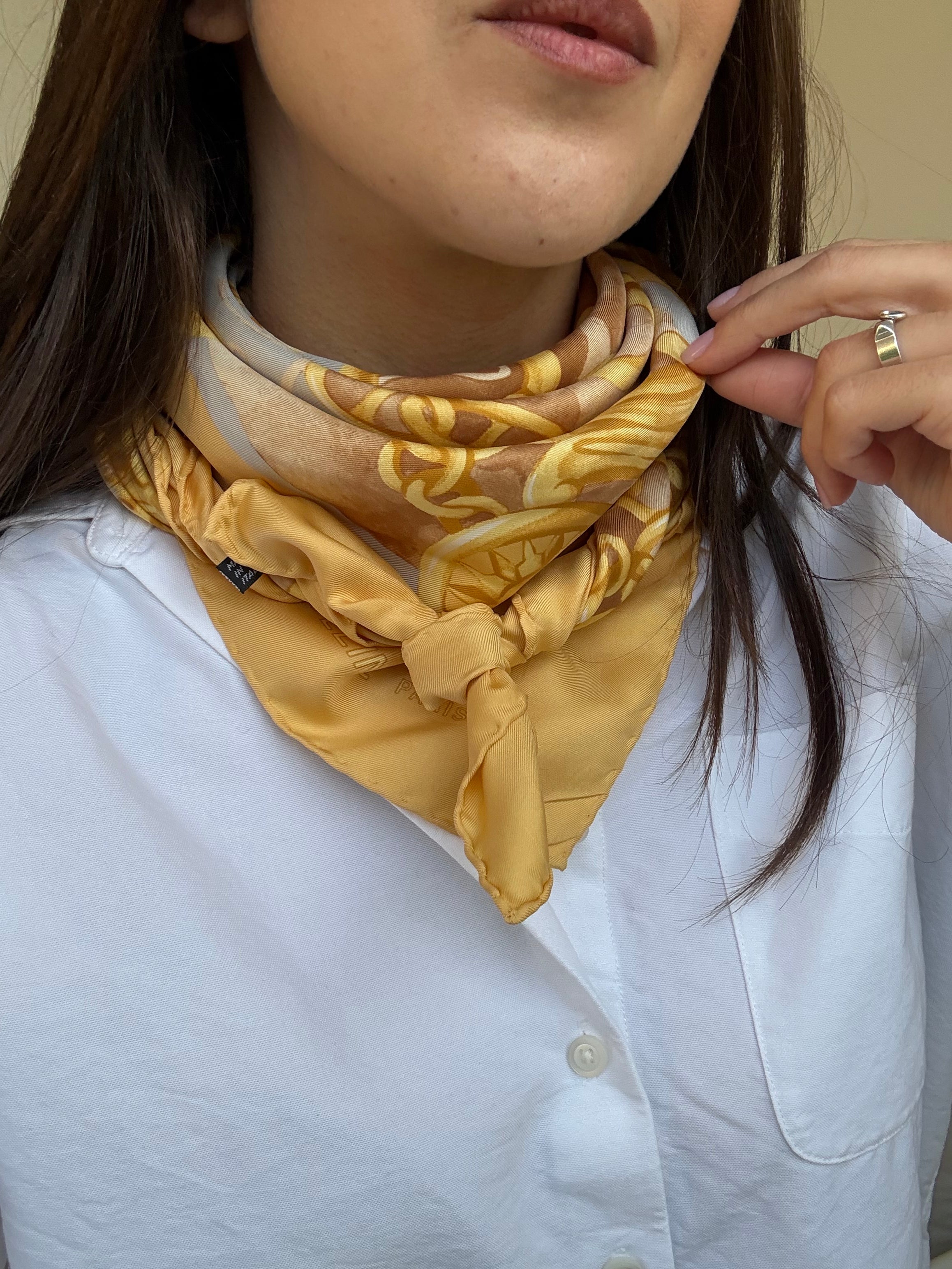 Celine Scarf – Chains and Medallions